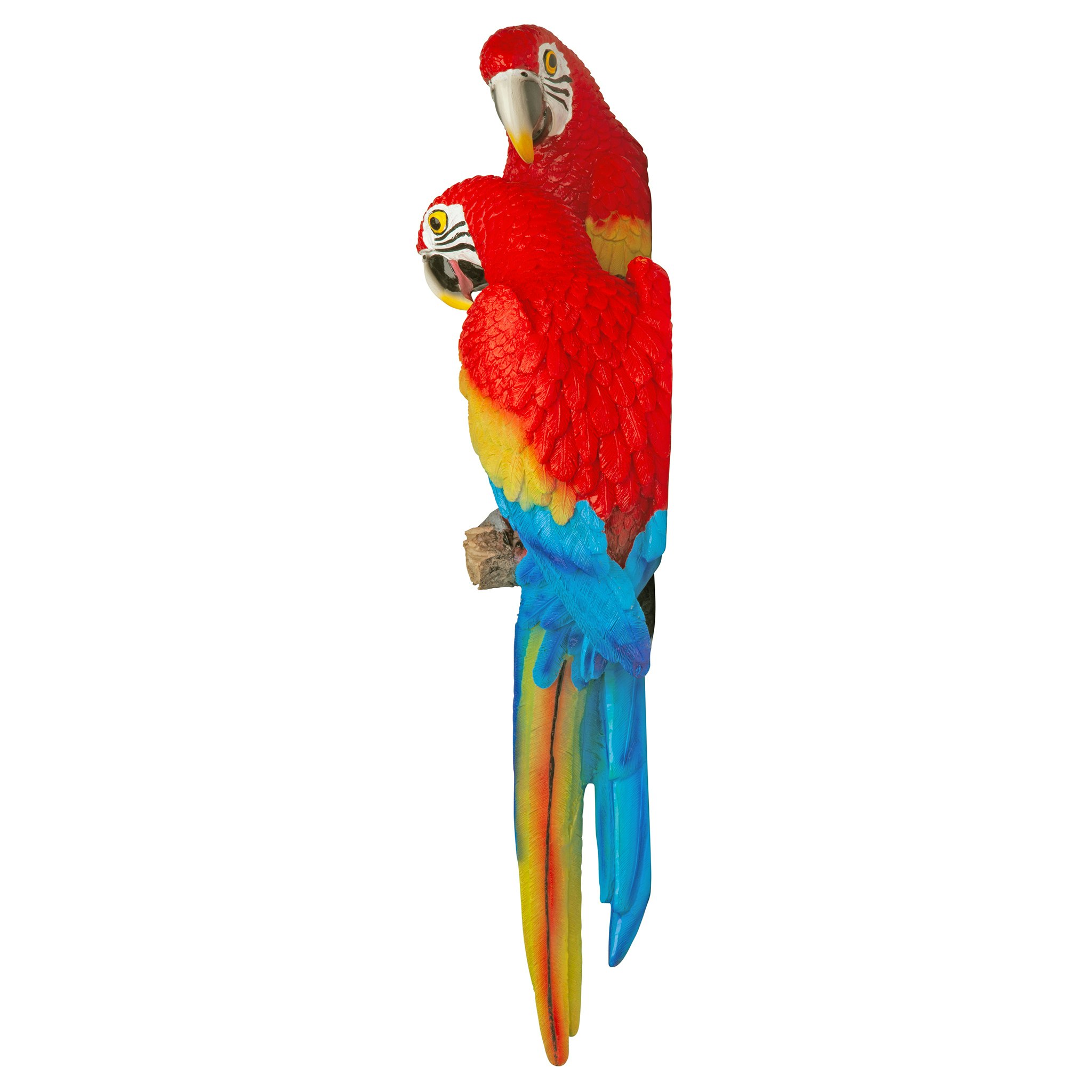 Toscano - Scarlet Macaws Tropical Birds Wall Sculpture