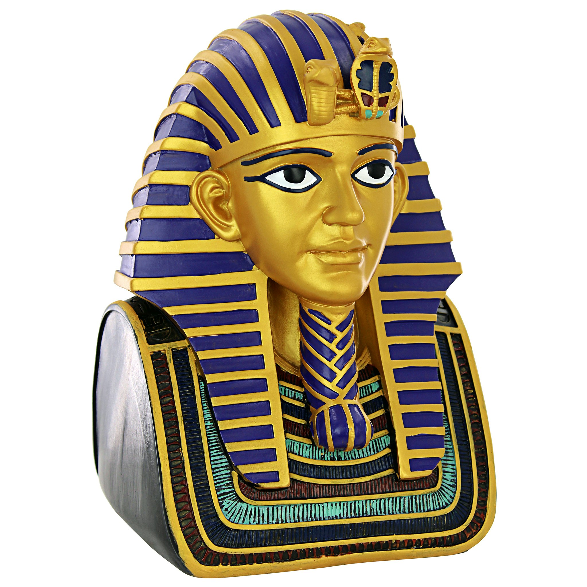 Toscano Golden Shroud of Tutankhamen Egyptian Bust Statue - Large