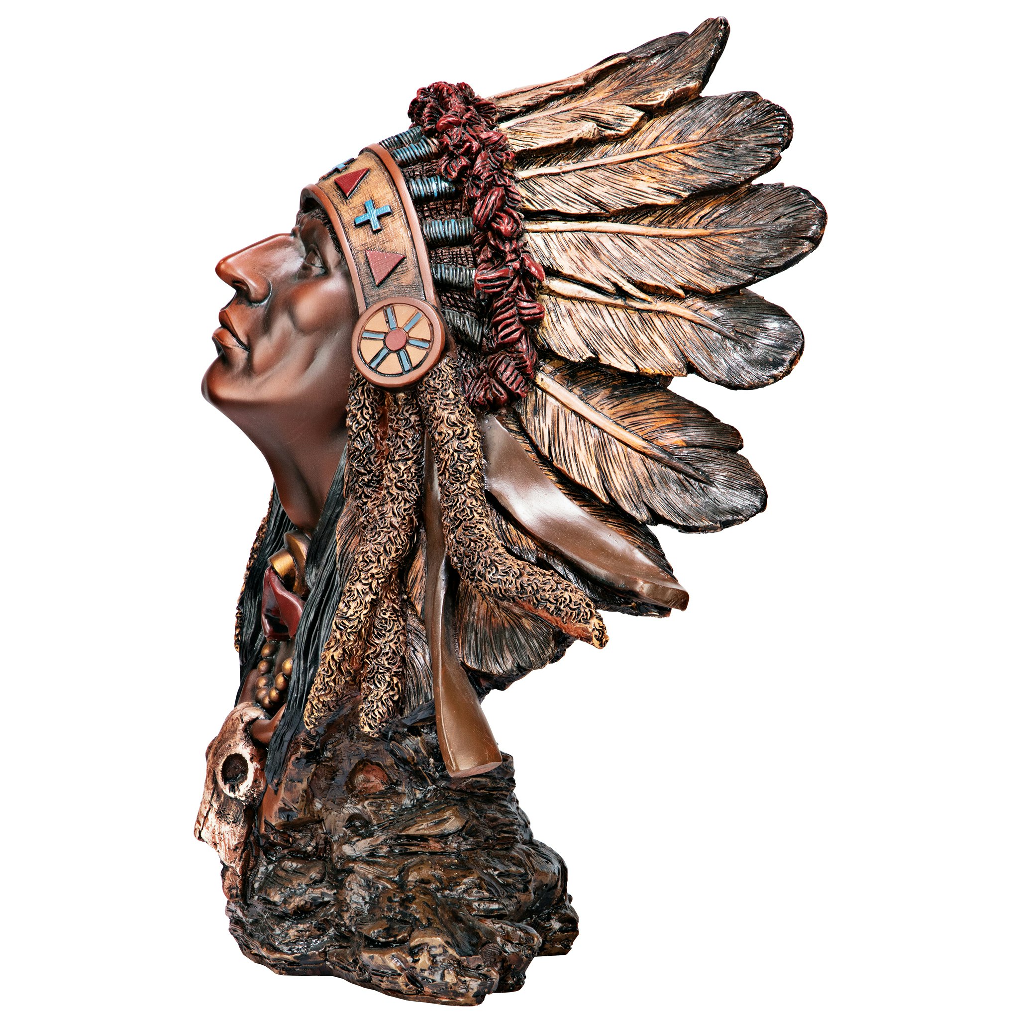 Toscano - Native American Chief of the Plaines Bust Statue