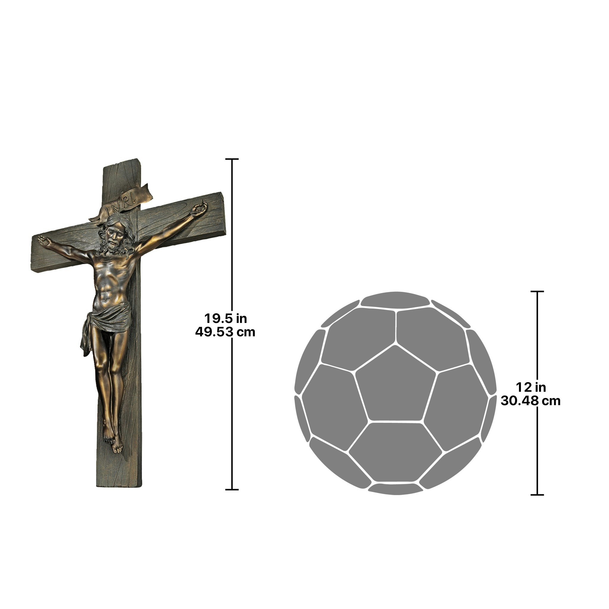 Toscano - Crucifixion Cross of Jesus Christ Wall Sculpture