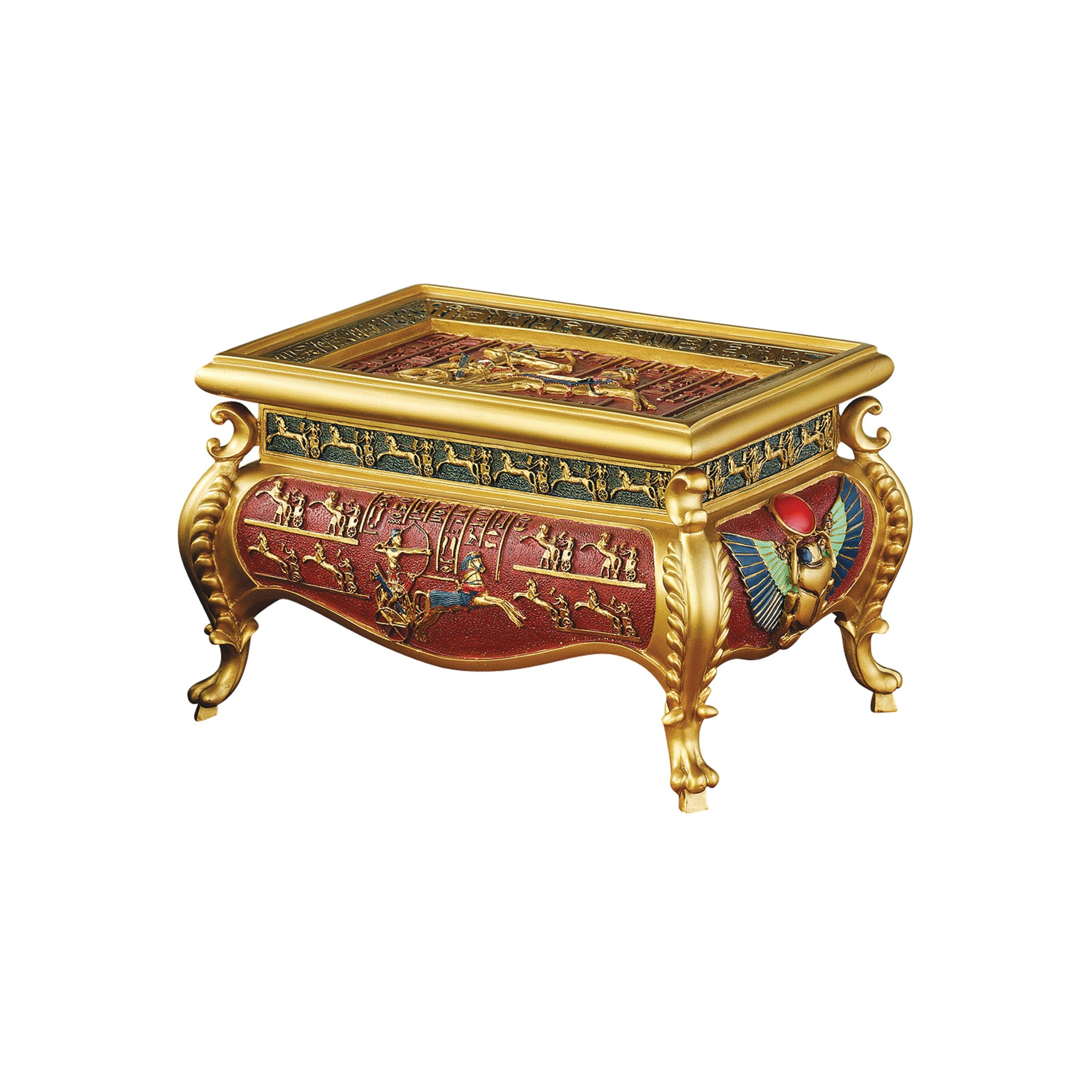 Toscano - The Pharaoh Chariot Treasure Box in Gold