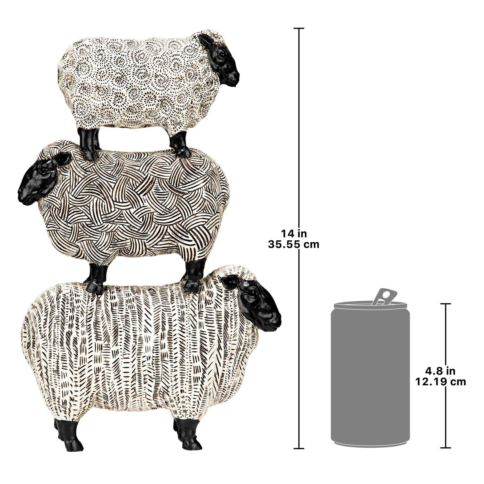 Toscano - Stacked Sheep Spirit Animal Statue