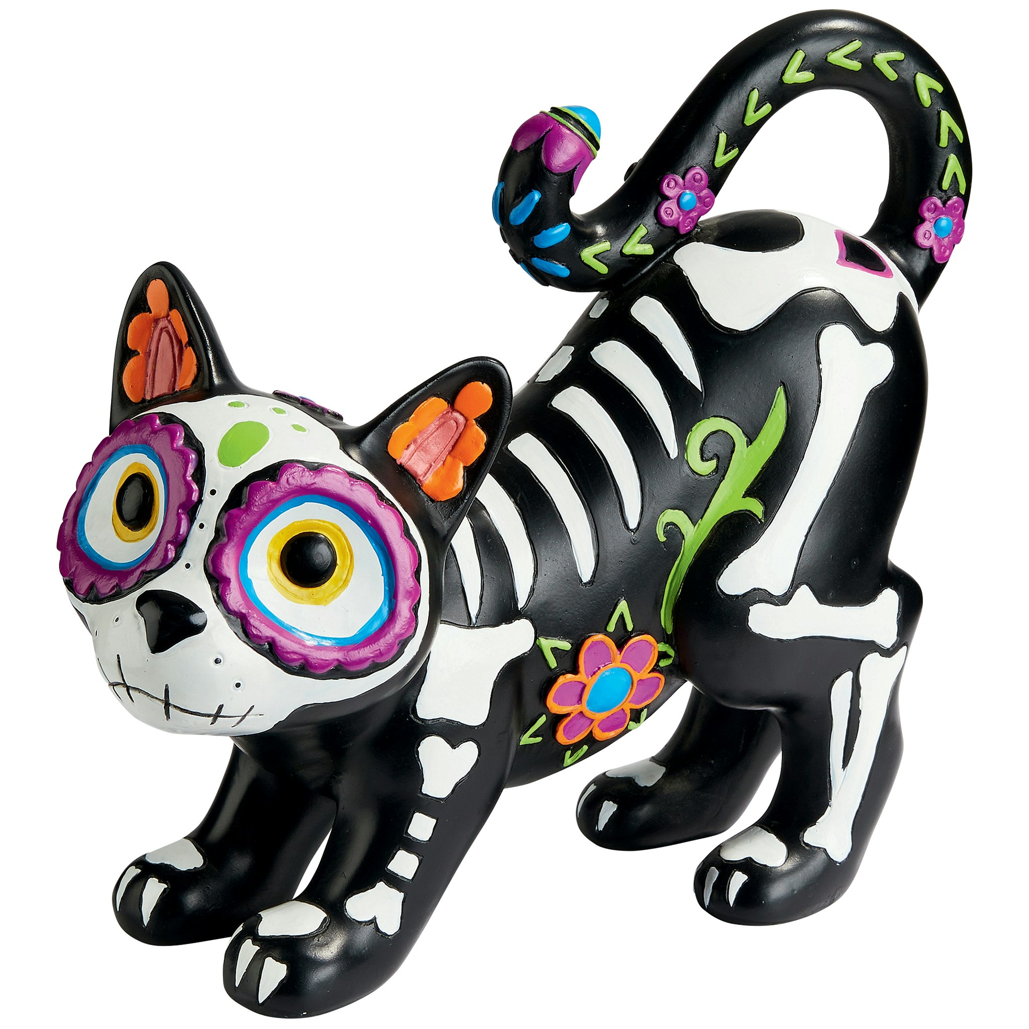 Toscano - Dia de los Muertos El Gatto Sugar Skull Cat Statue