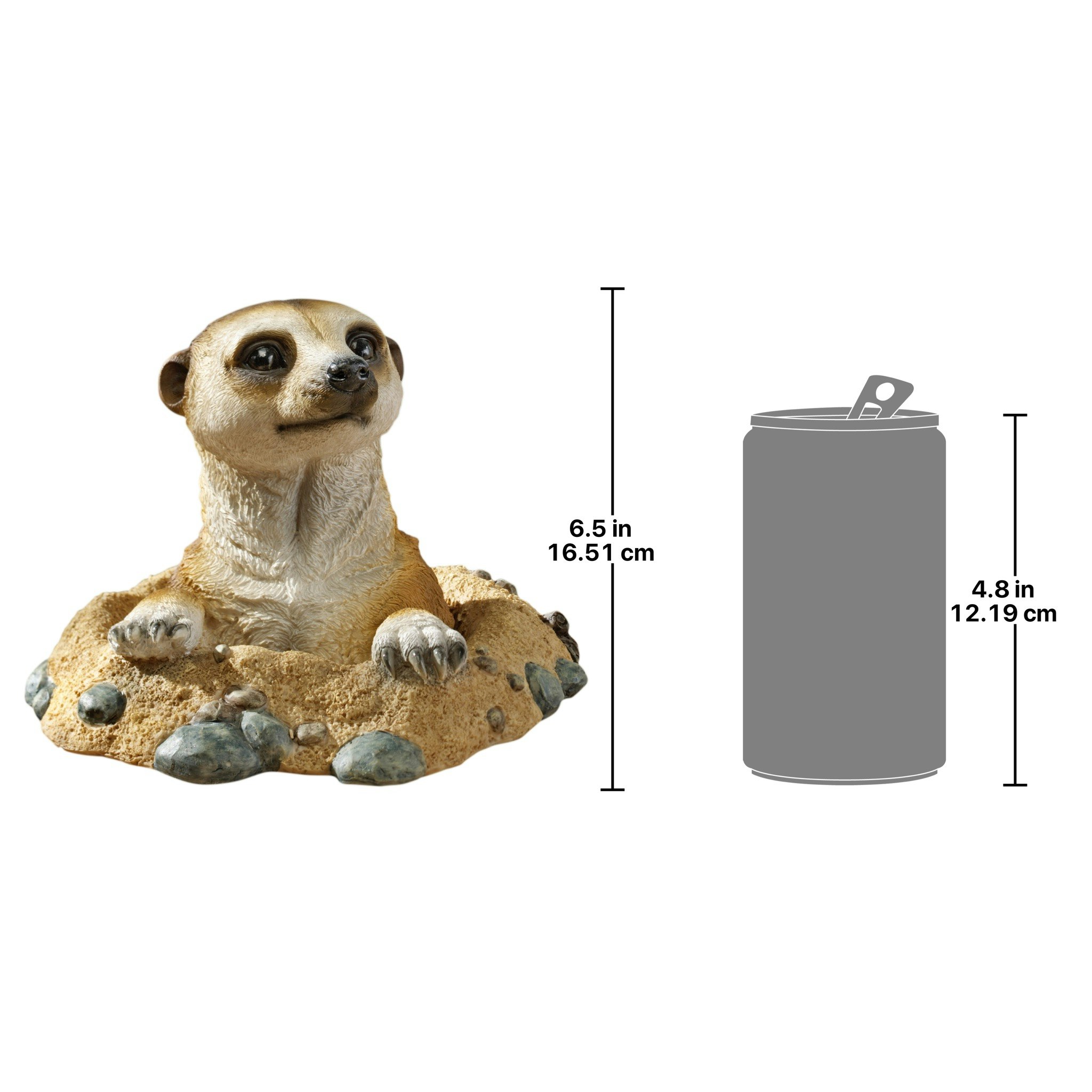 Toscano Kalahari Meerkat Statue - Out of Hole