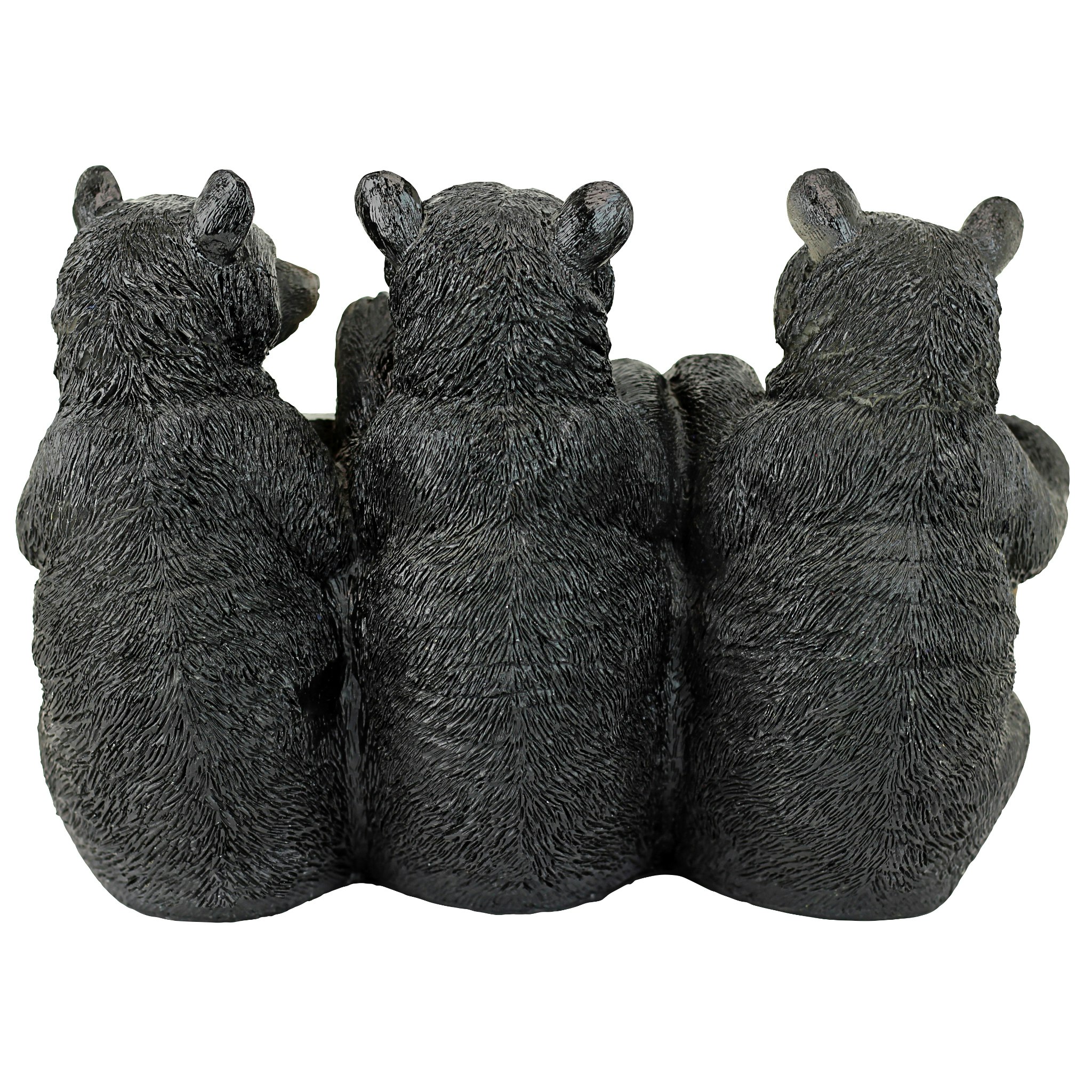 Toscano - Black Bear Cubs Welcome Sign Statue