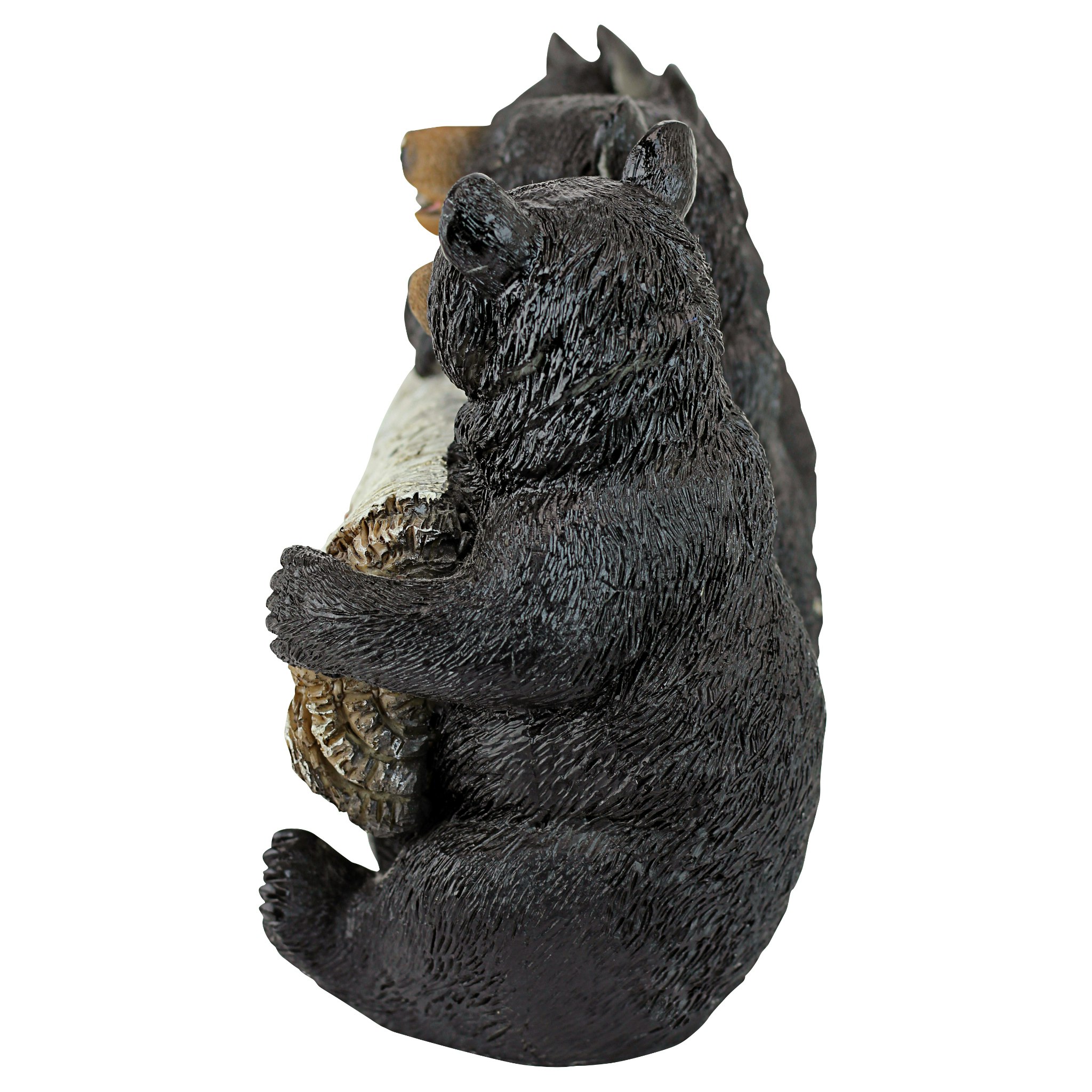 Toscano - Black Bear Cubs Welcome Sign Statue