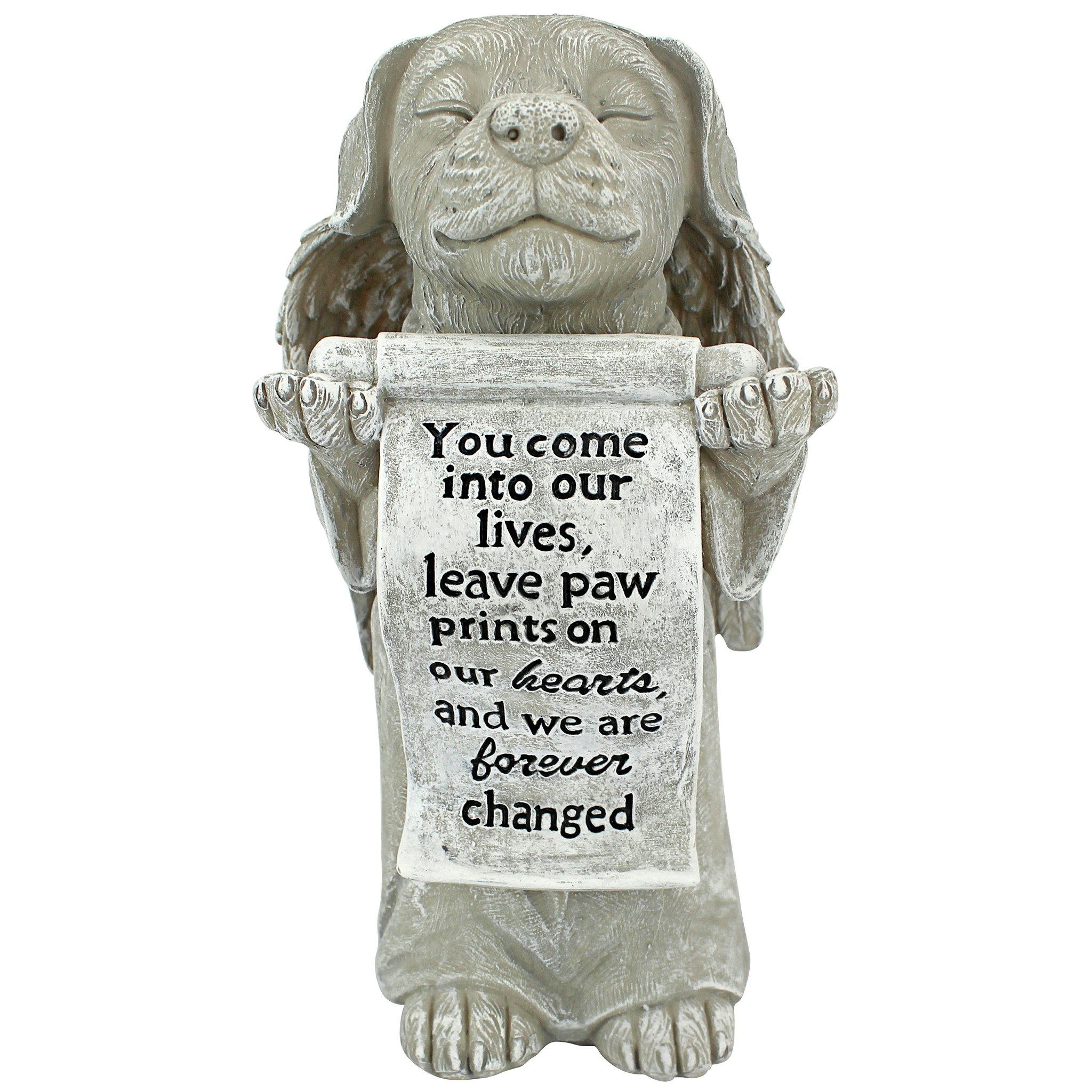 Toscano - Paw Prints on our Hearts Memorial Dog Statue