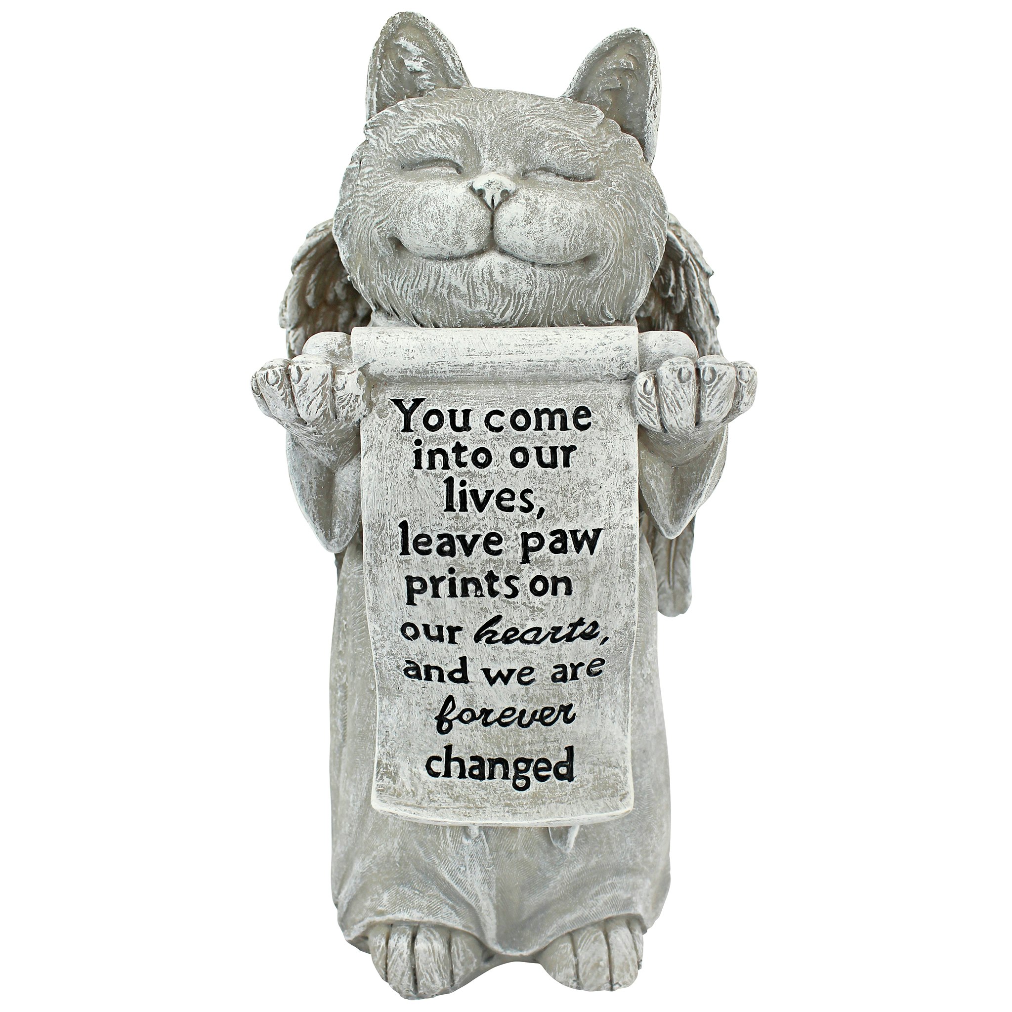 Toscano - Paw Prints on our Hearts Memorial Cat Statue