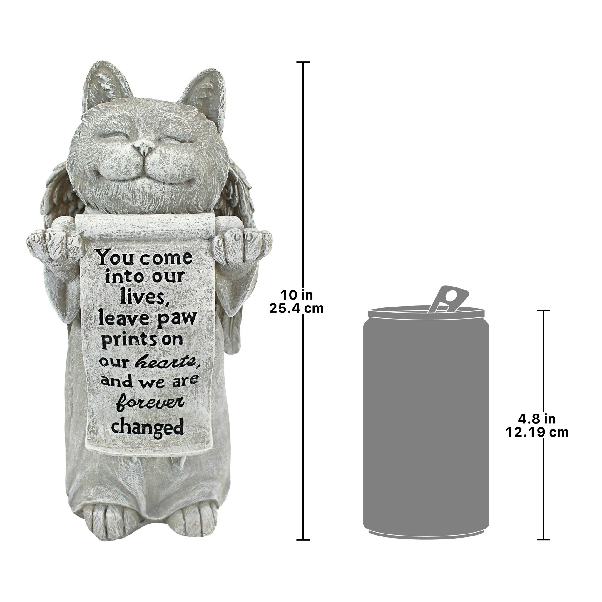 Toscano - Paw Prints on our Hearts Memorial Cat Statue