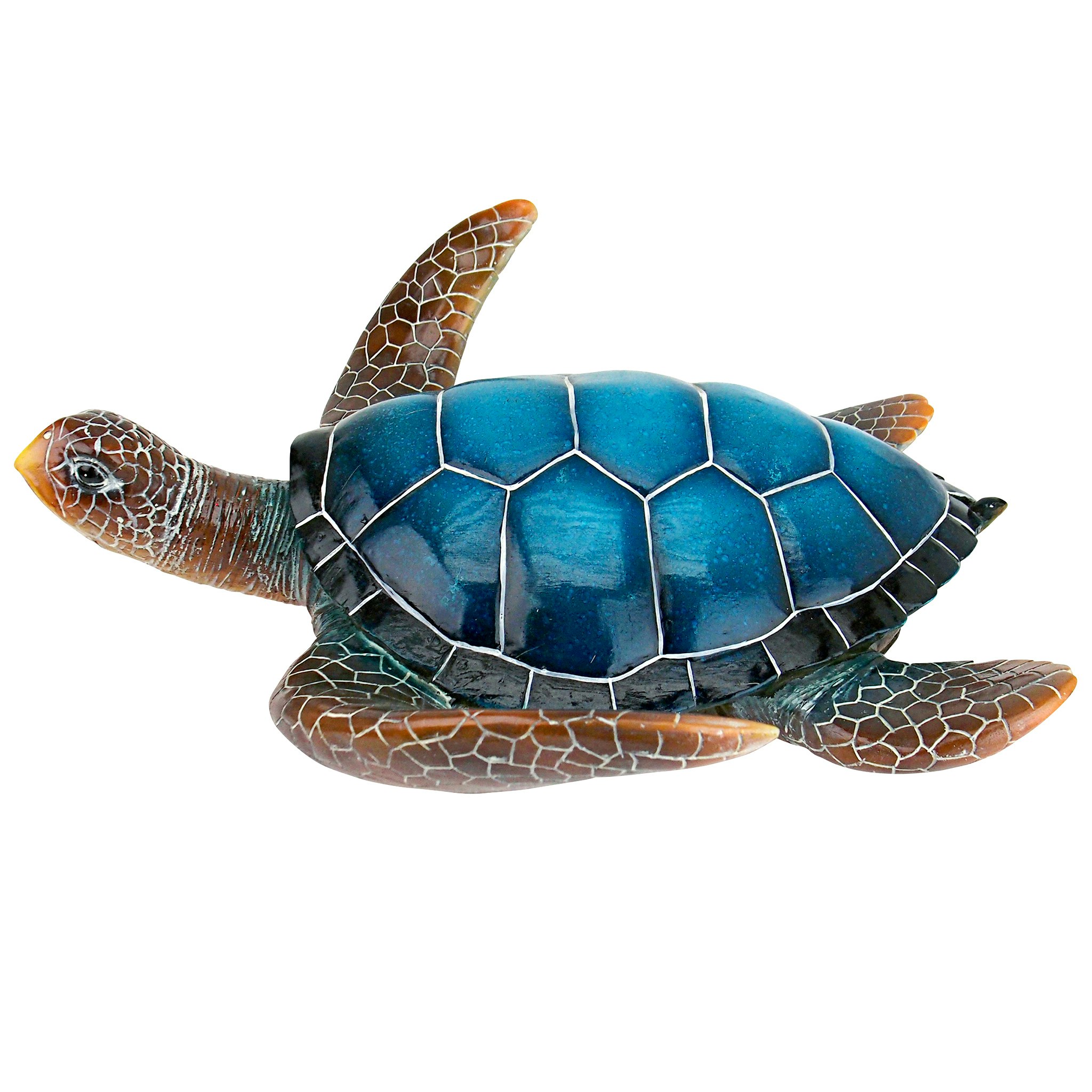 Toscano Blue Sea Turtle Statue - Large