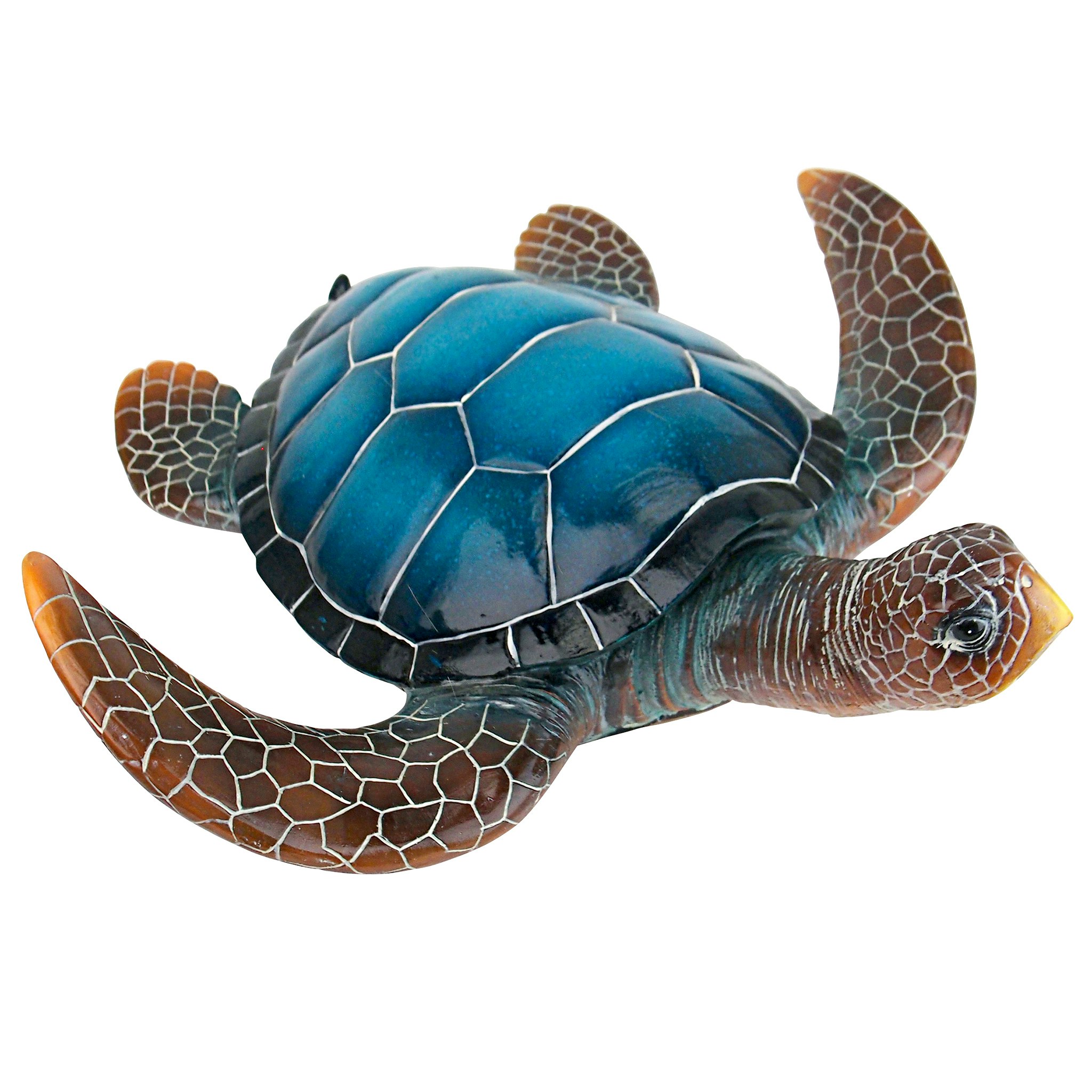 Toscano Blue Sea Turtle Statue - Large