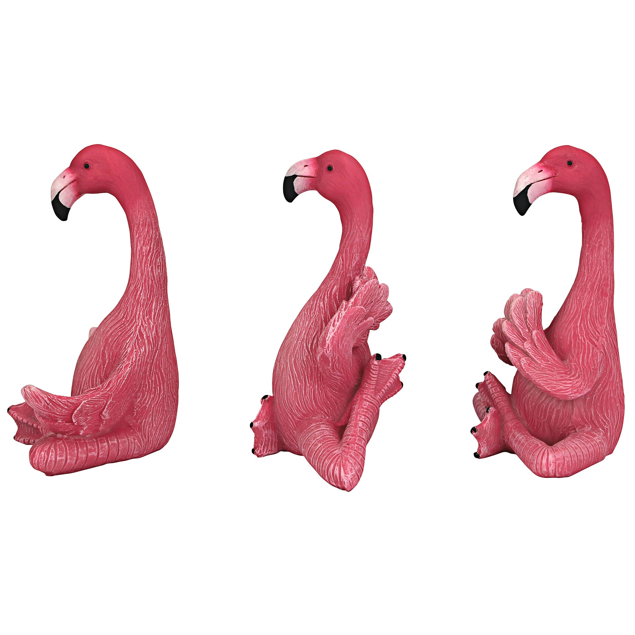 Toscano The Zen of Pink Flamingos Yoga Statues - Medium