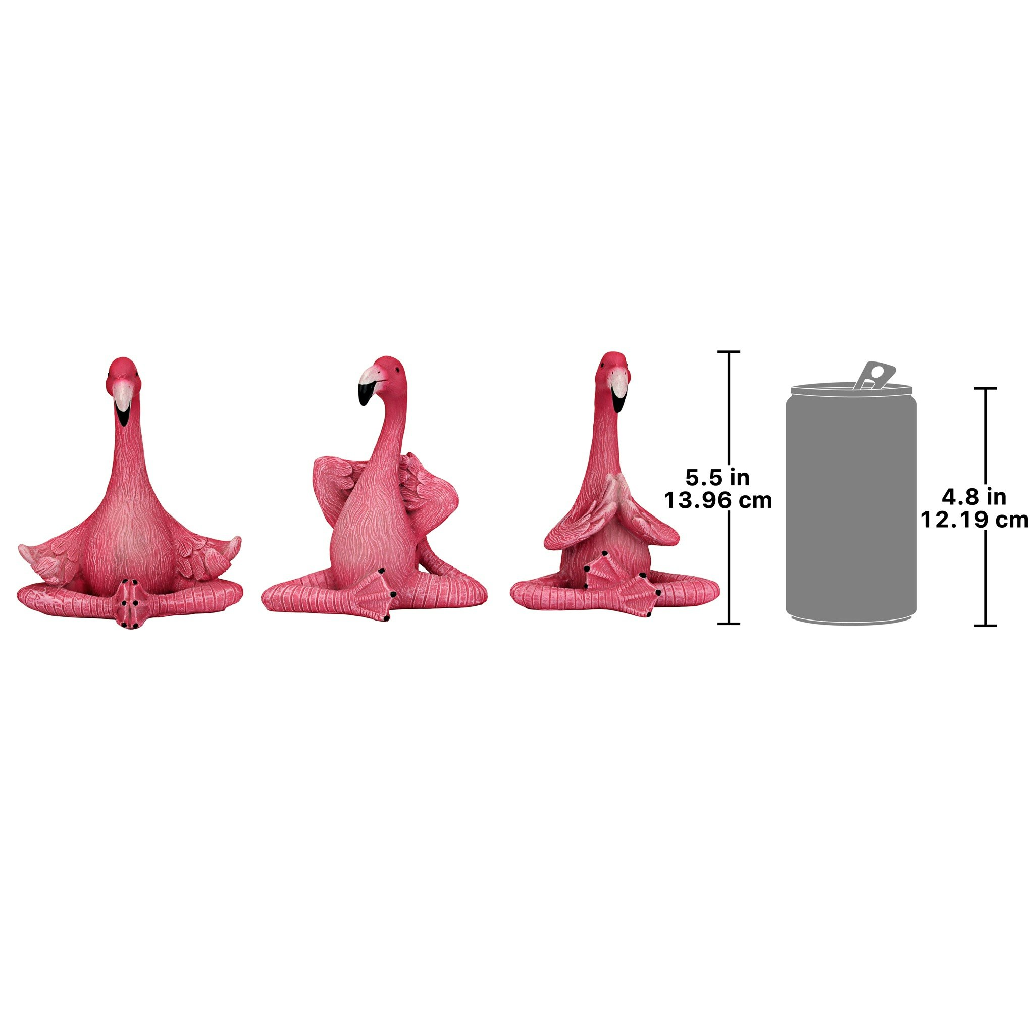 Toscano The Zen of Pink Flamingos Yoga Statues - Medium