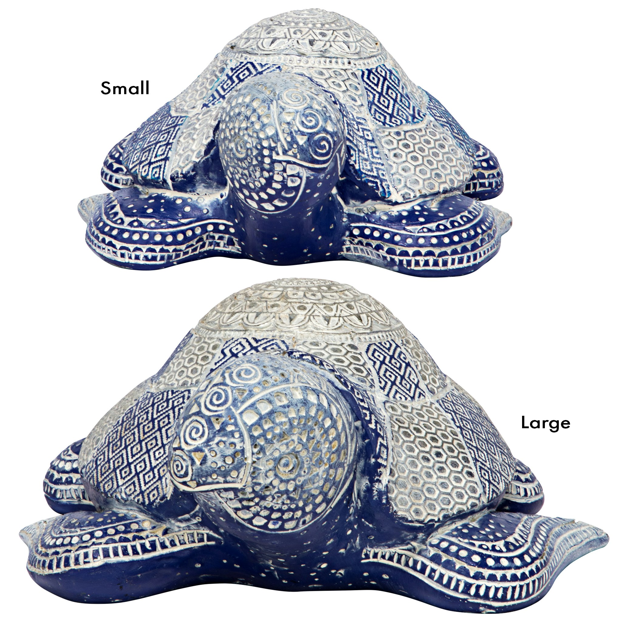 Toscano - Peace and Harmony Blue Sea Turtle Statue Set