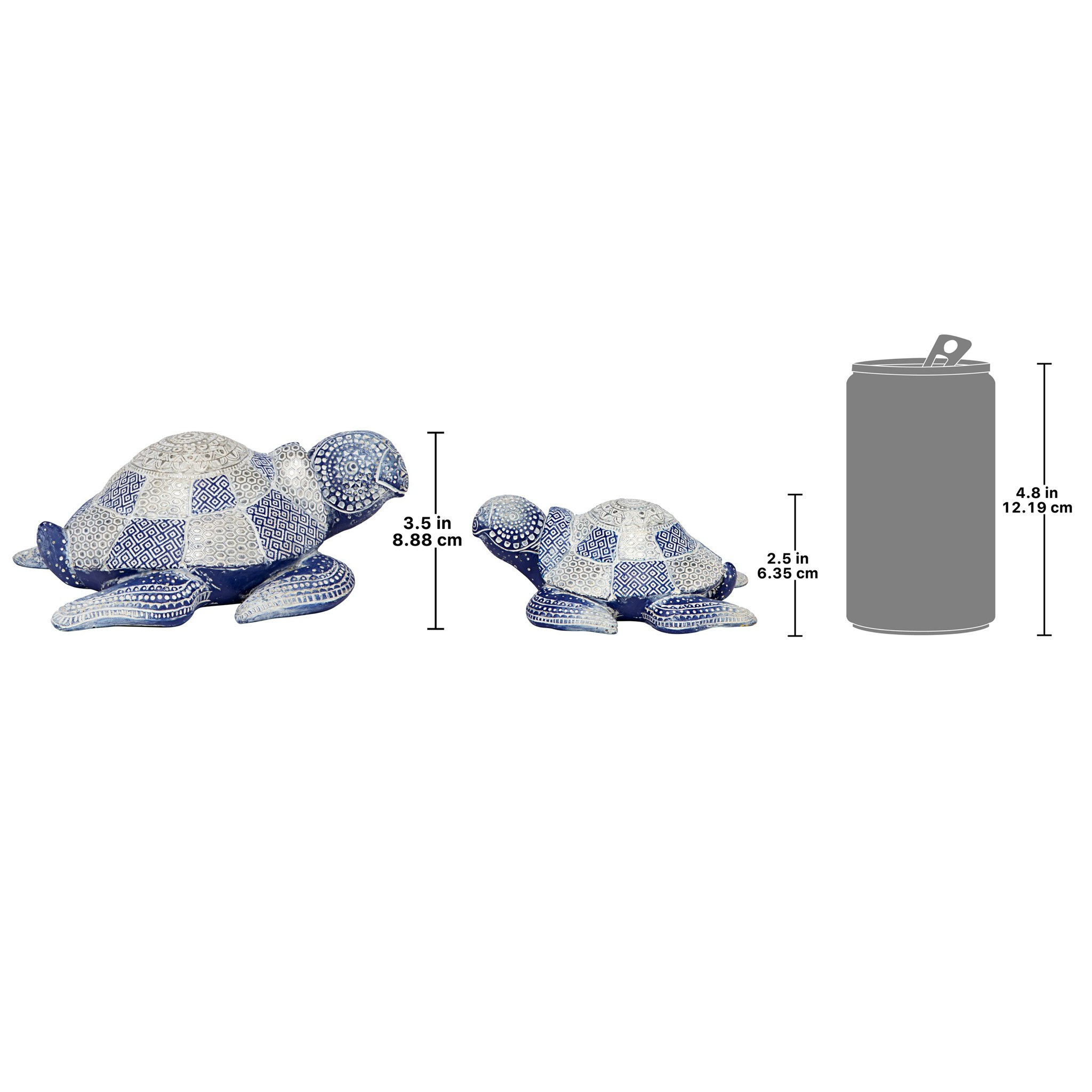 Toscano - Peace and Harmony Blue Sea Turtle Statue Set