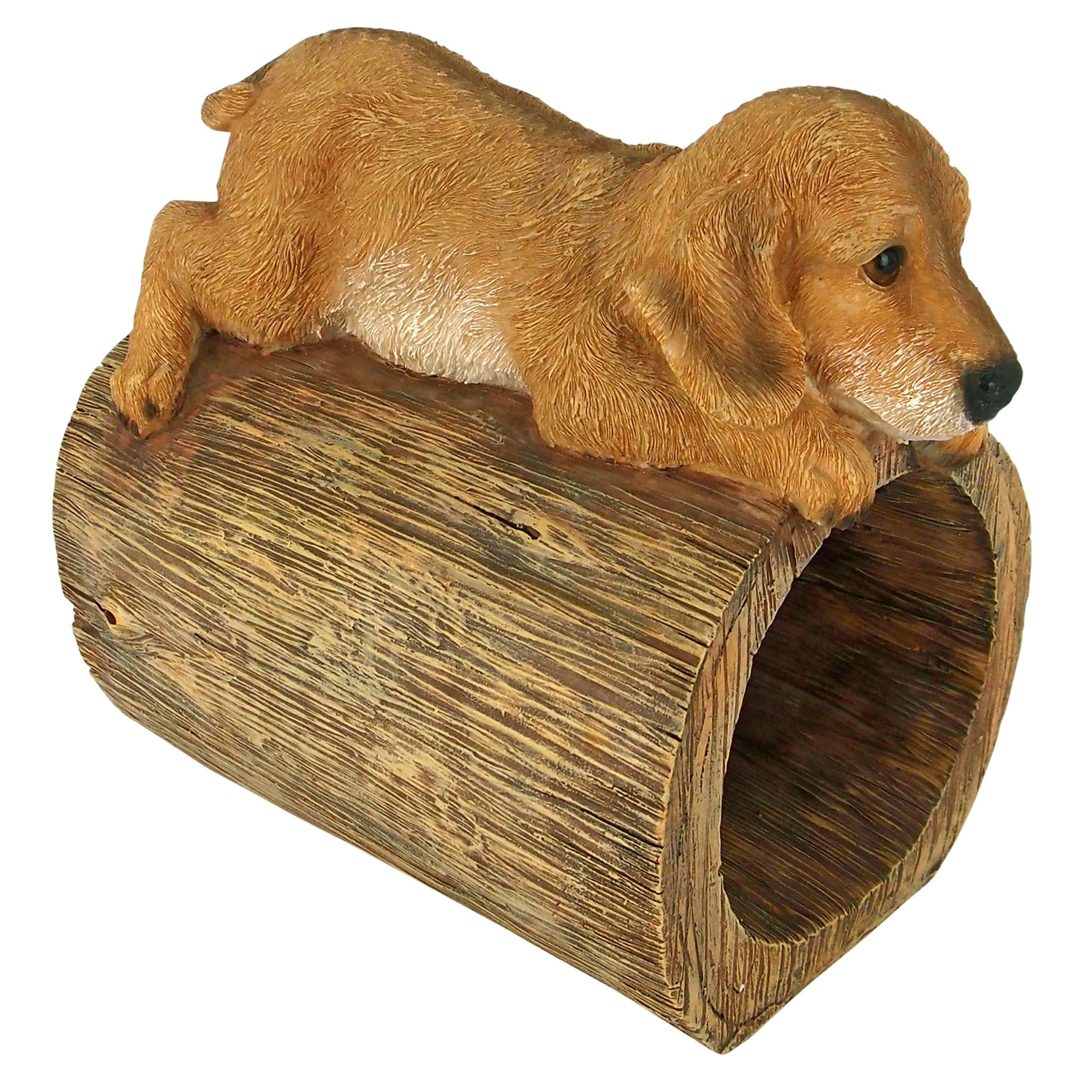 Toscano - Golden Retriever Puppy Dog Gutter Guardian Downspout Statue