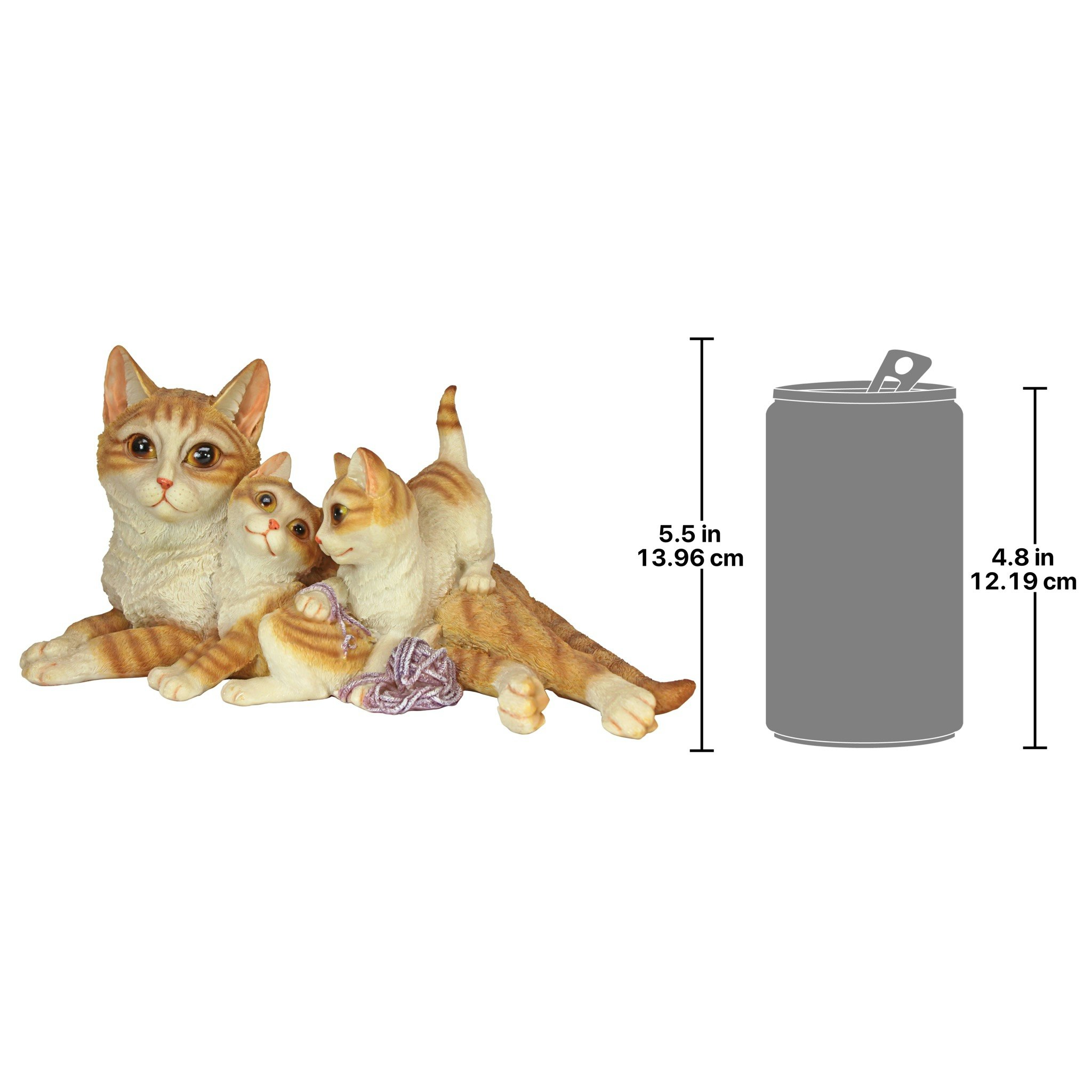 Toscano - Kitten Crowd Cat Family Statue