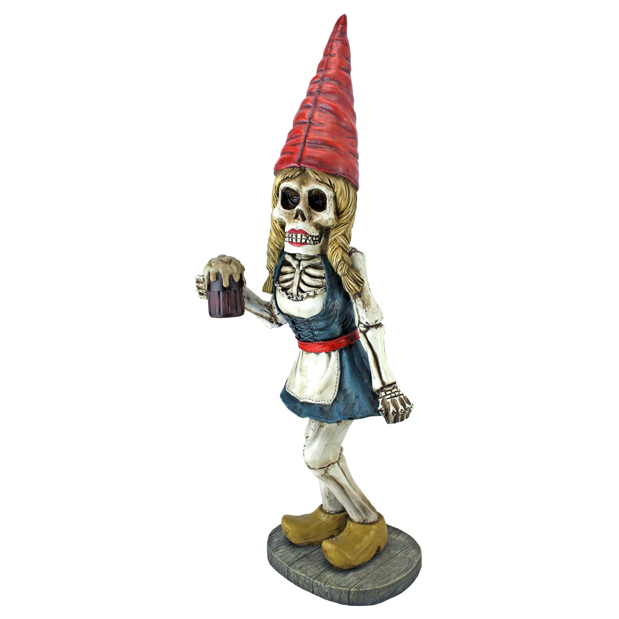 Toscano - Gerta the Bavarian Oktoberfest Skeleton Gnome Statue
