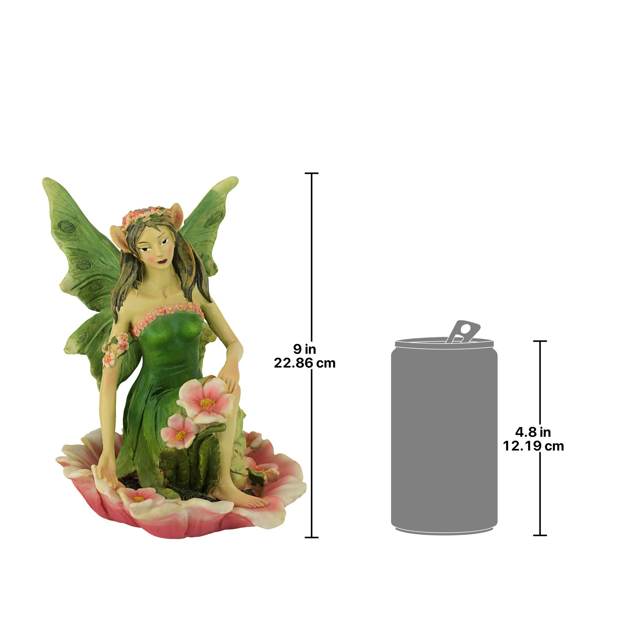Toscano The Red and Green Fairy of Acorn Hollow Statues - Green