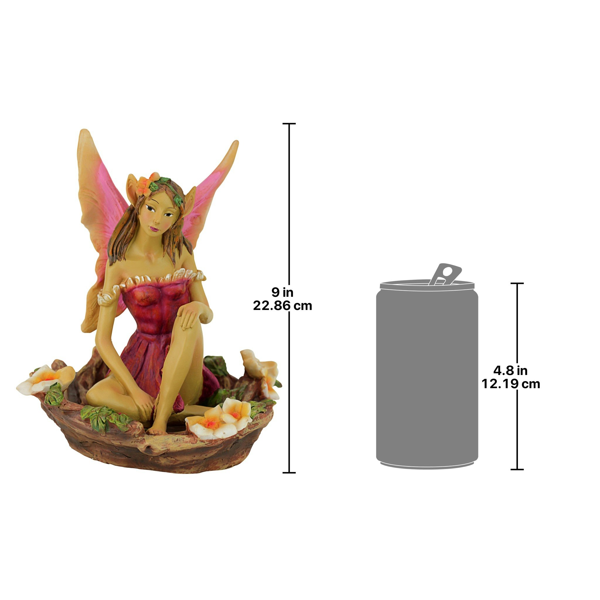 Toscano The Red and Green Fairy of Acorn Hollow Statues - Red