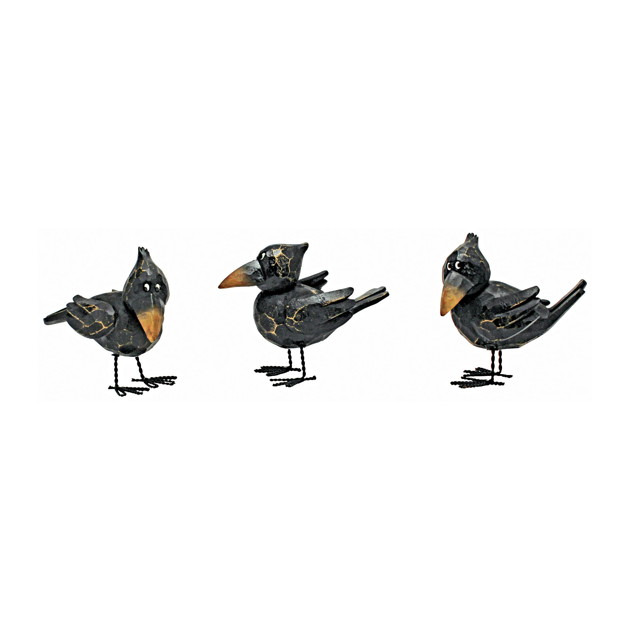 Toscano - Set of 3 Myths and Legends Raven Statues