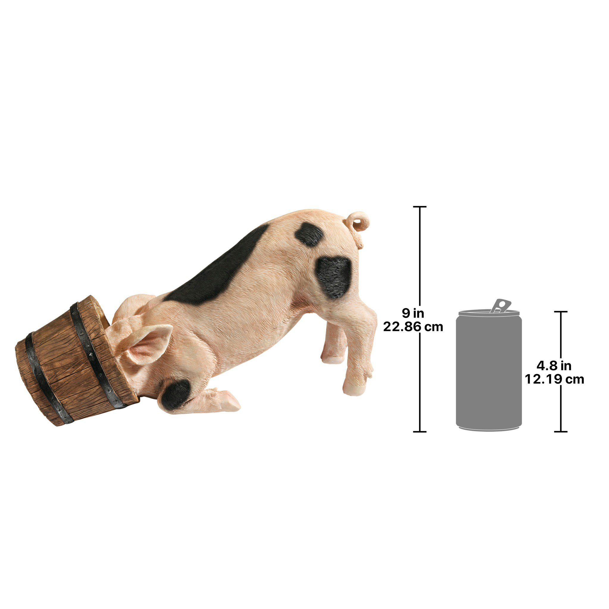 Toscano - Bucket Head Piglet Statue