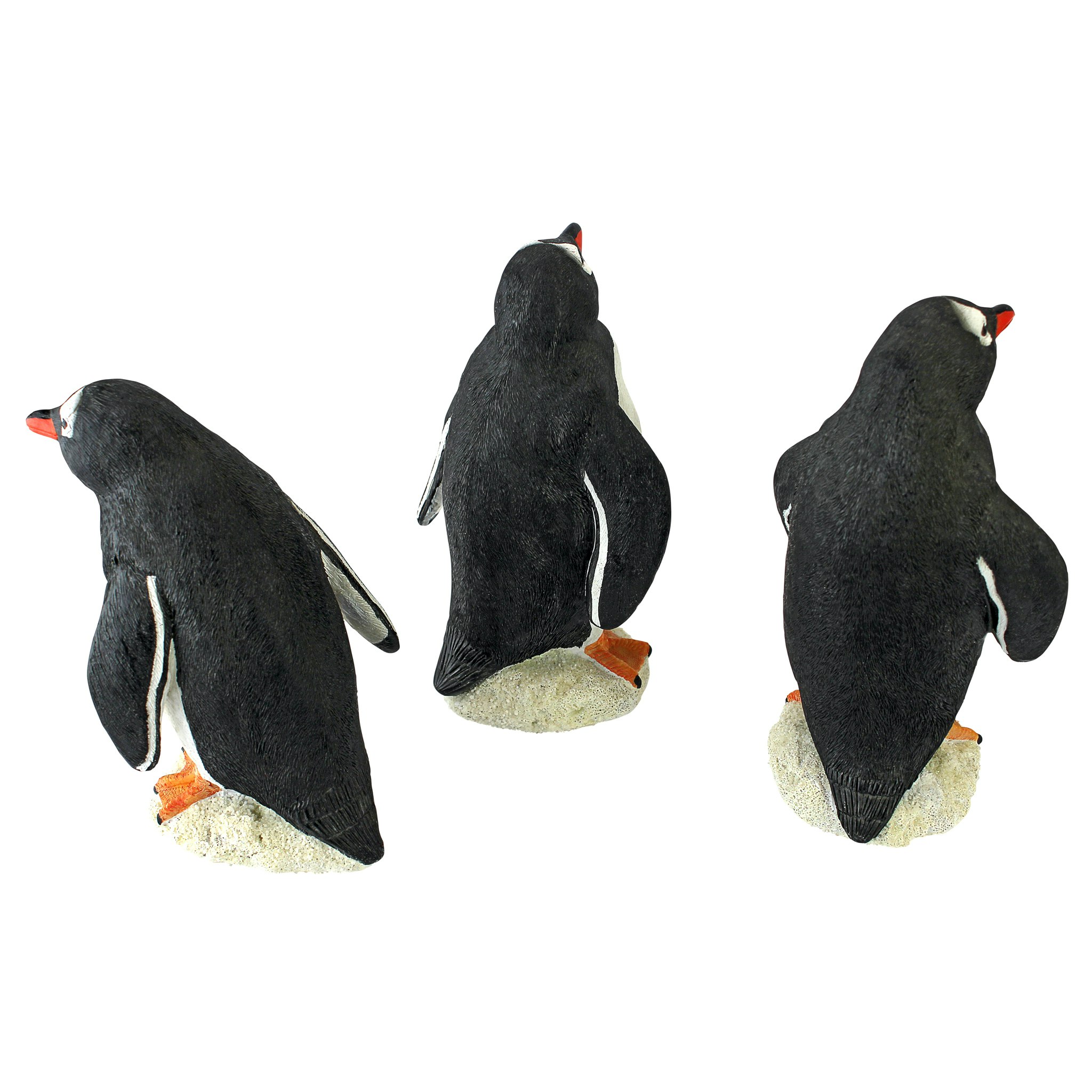Toscano - Baby Penguin Triplet Statues