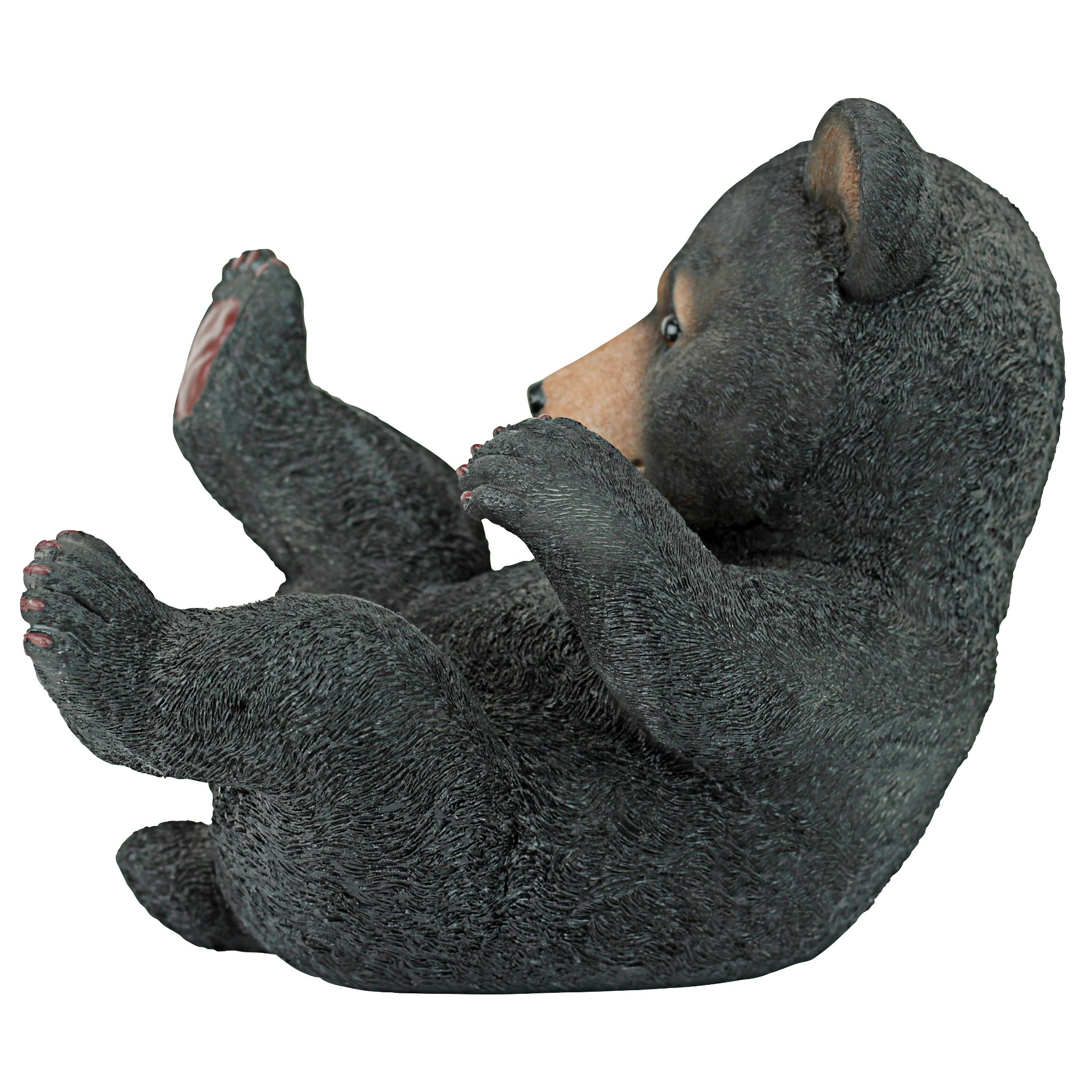 Toscano Roly-Poly Black Bear Cub Statue - Rolling Bear