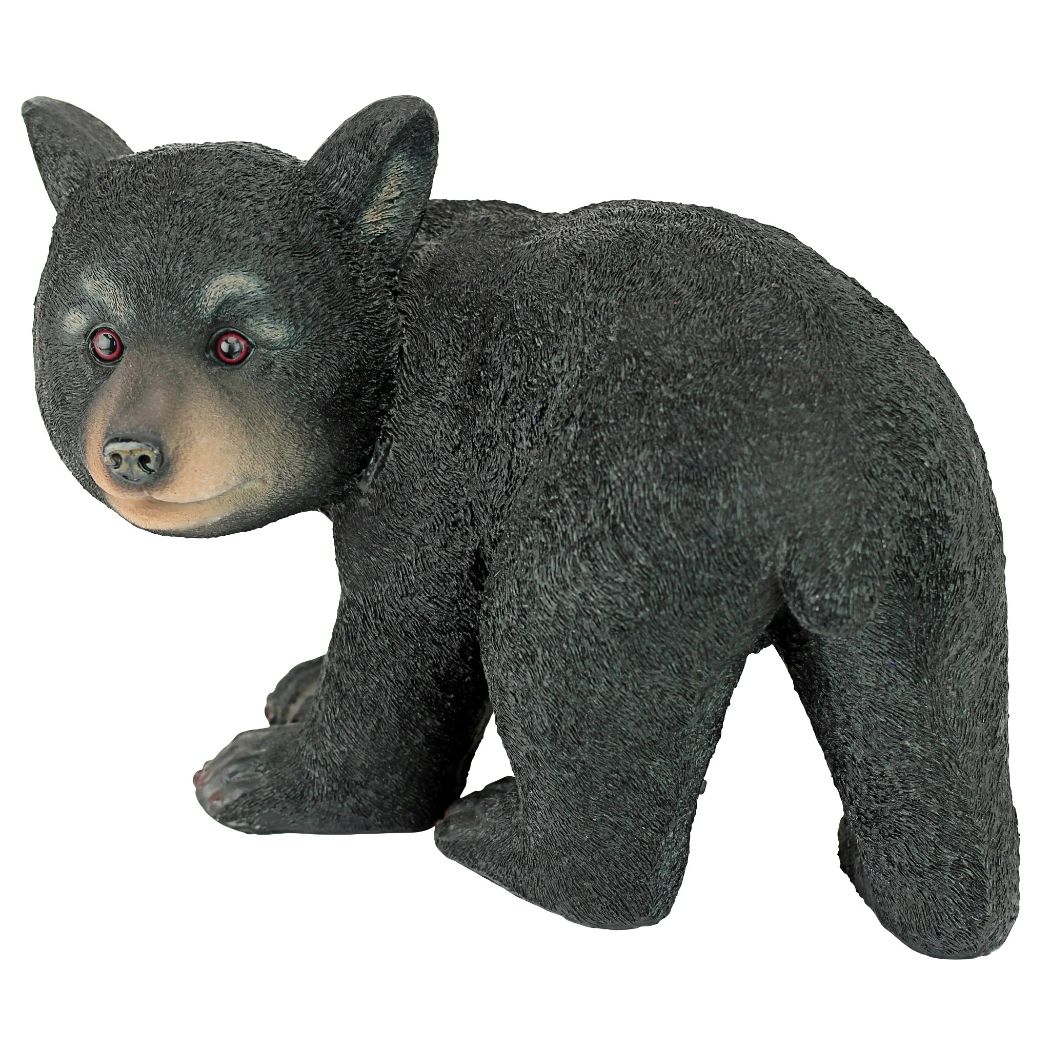 Toscano Roly-Poly Black Bear Cub Statue - Walking Bear