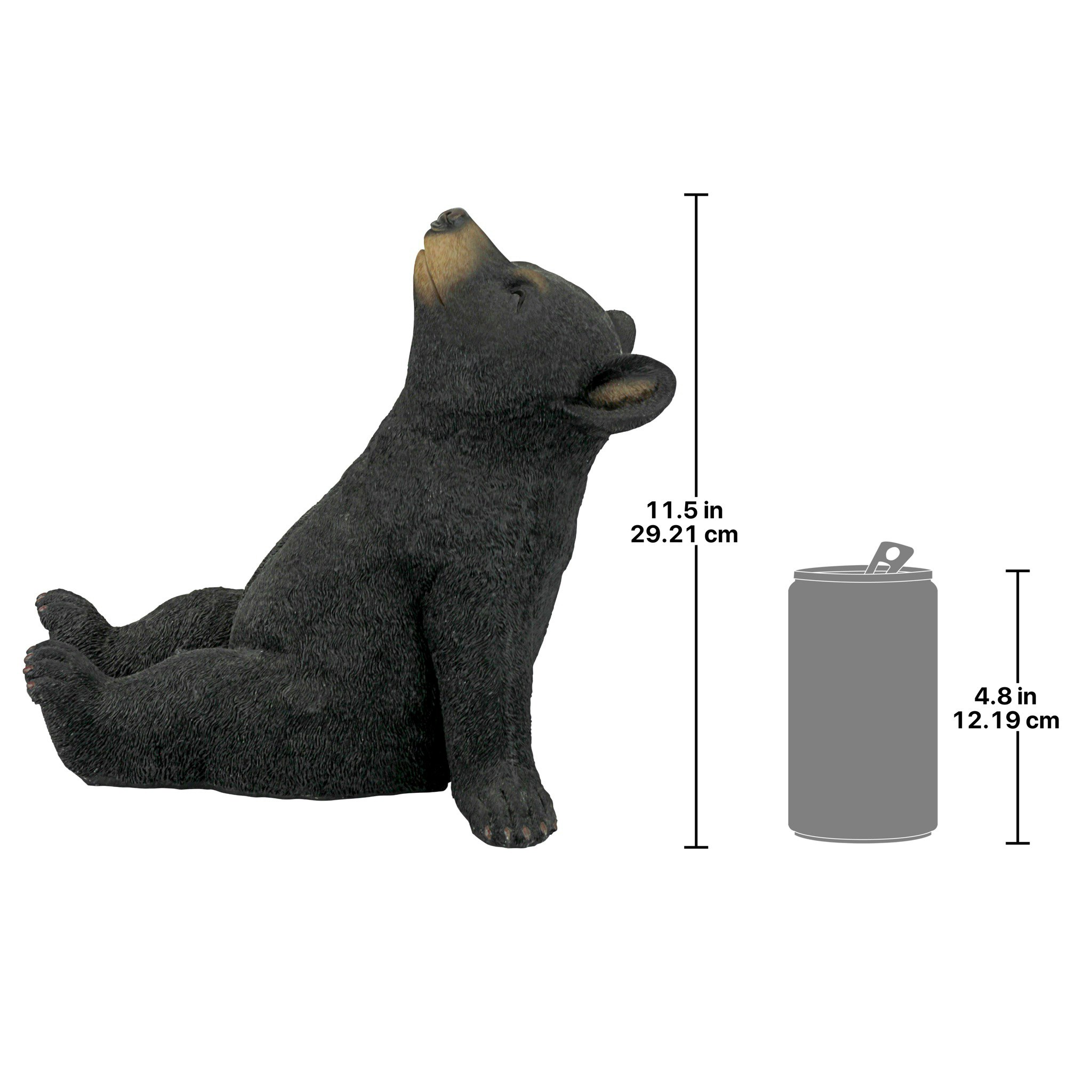 Toscano - Catching Rays Black Bear Cub Statue