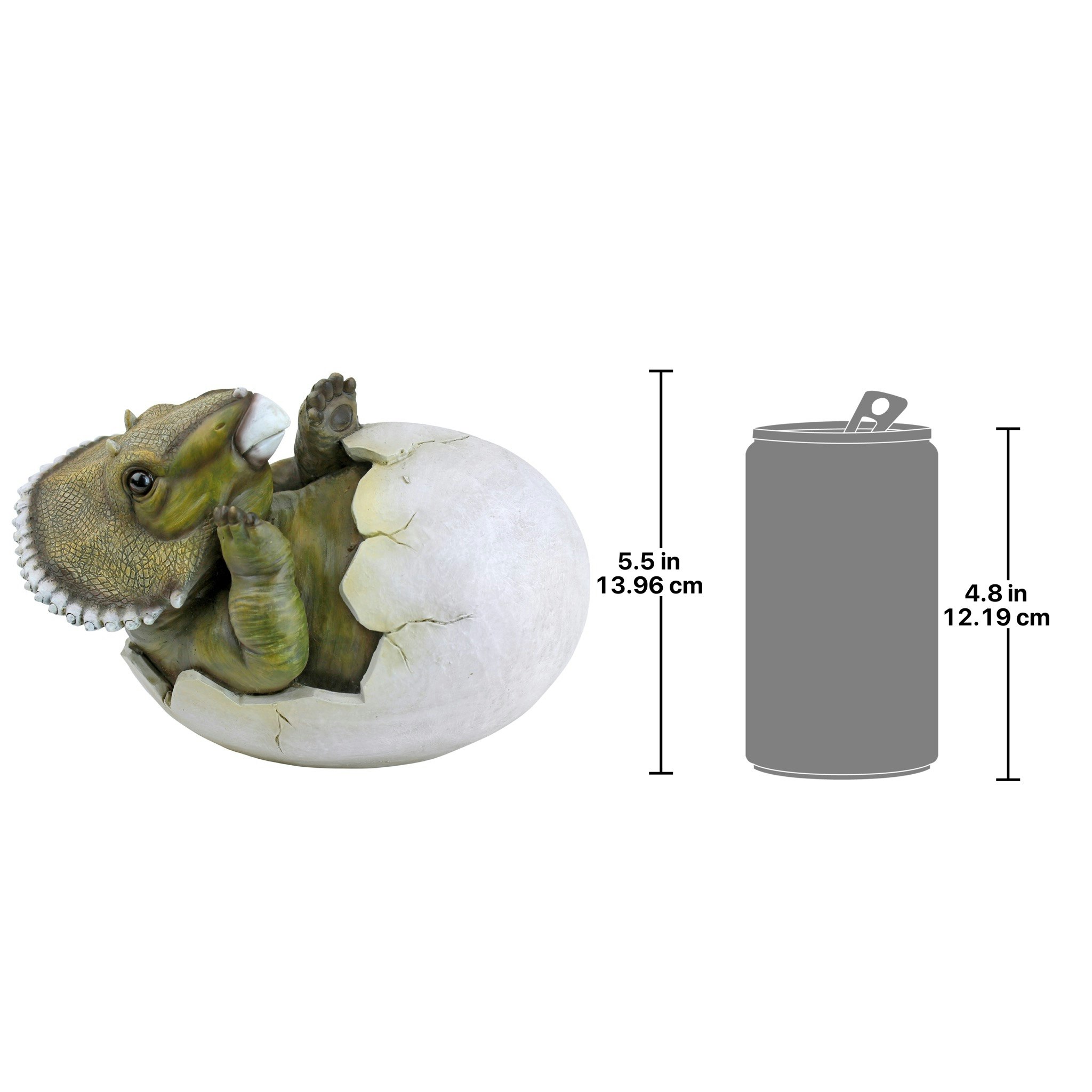 Toscano - Baby Triceratops Dinosaur Egg Hatchling Statue