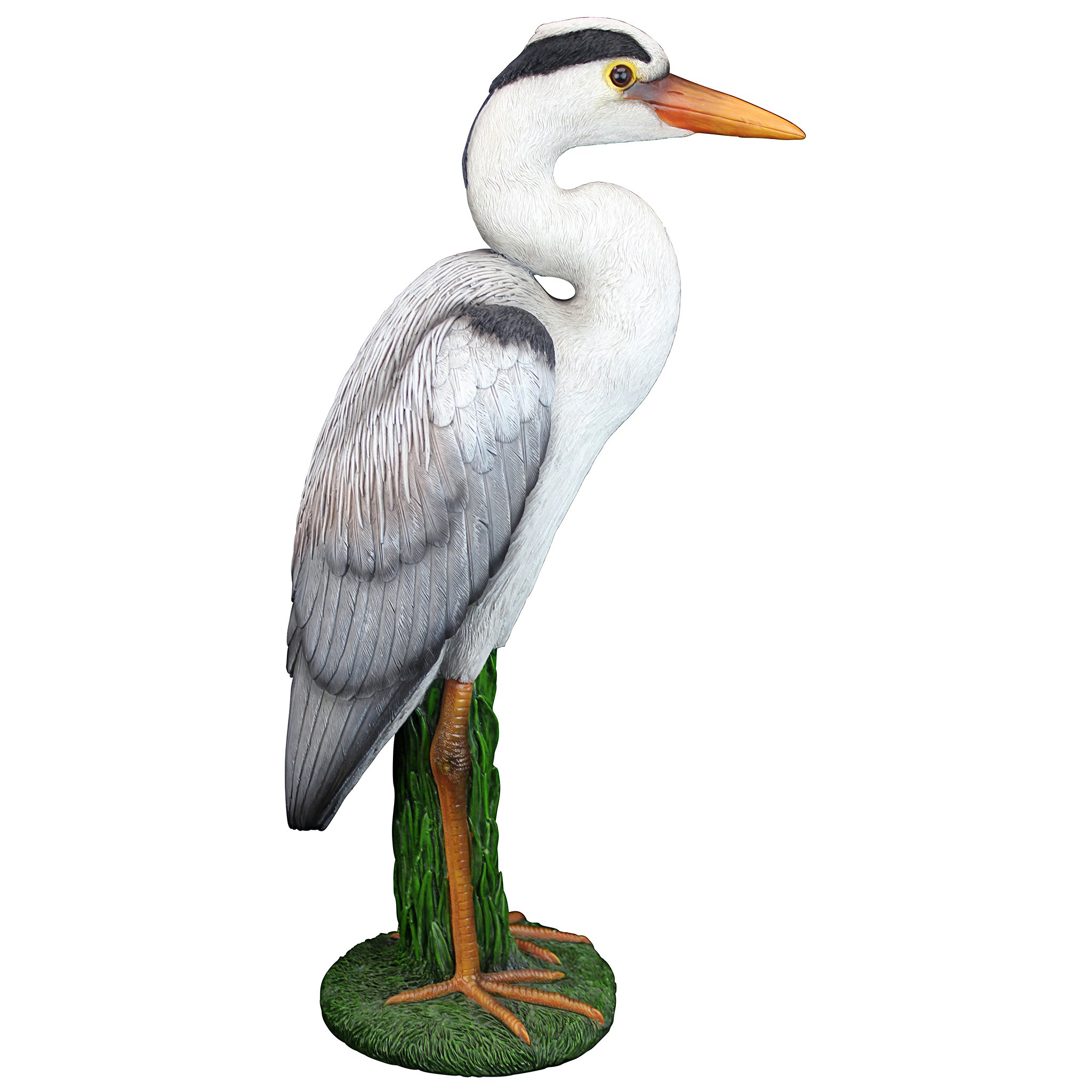 Toscano - Gray Heron Coastal Bird Statue