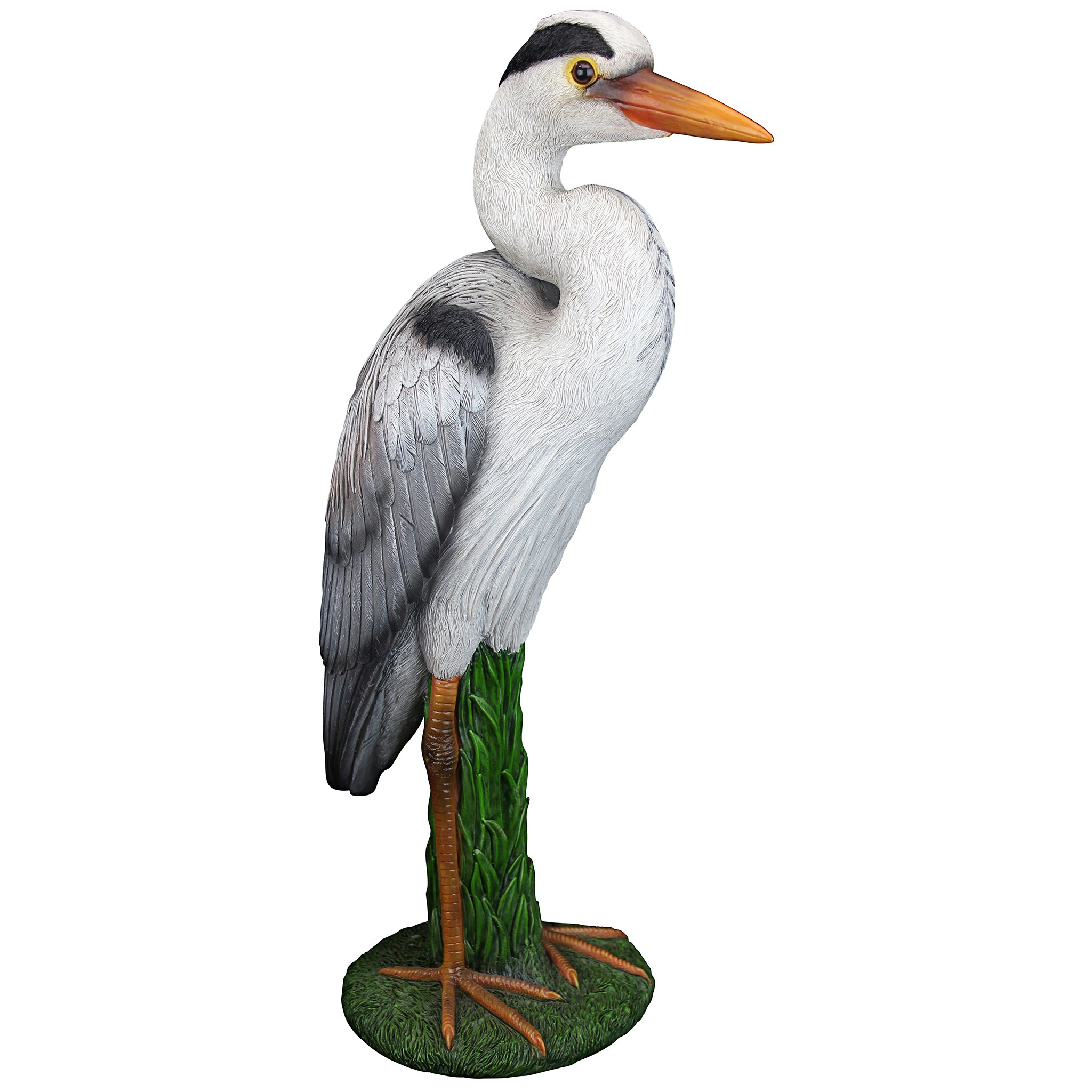 Toscano - Gray Heron Coastal Bird Statue