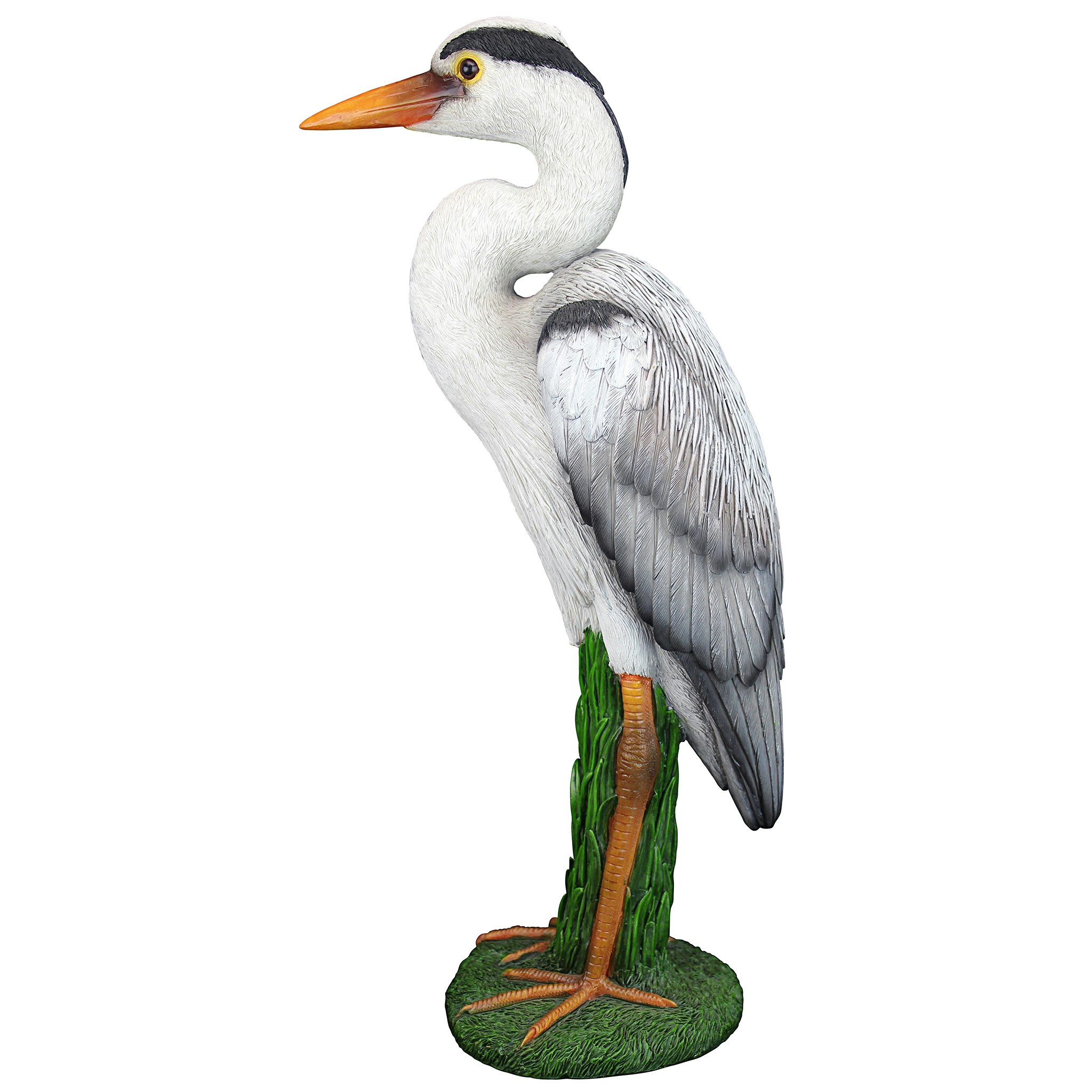 Toscano - Gray Heron Coastal Bird Statue