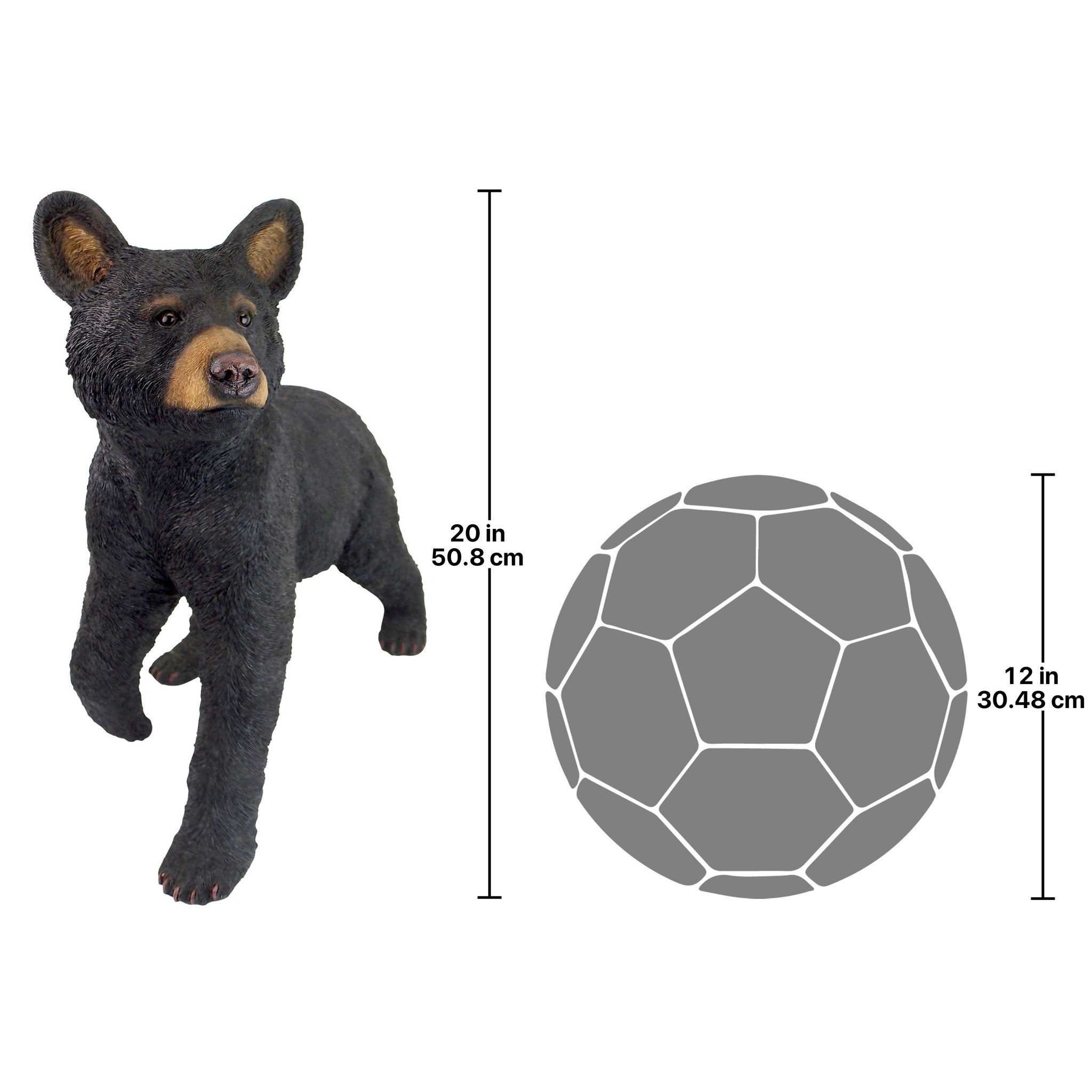 Toscano - Snooping Cub Black Bear Statue
