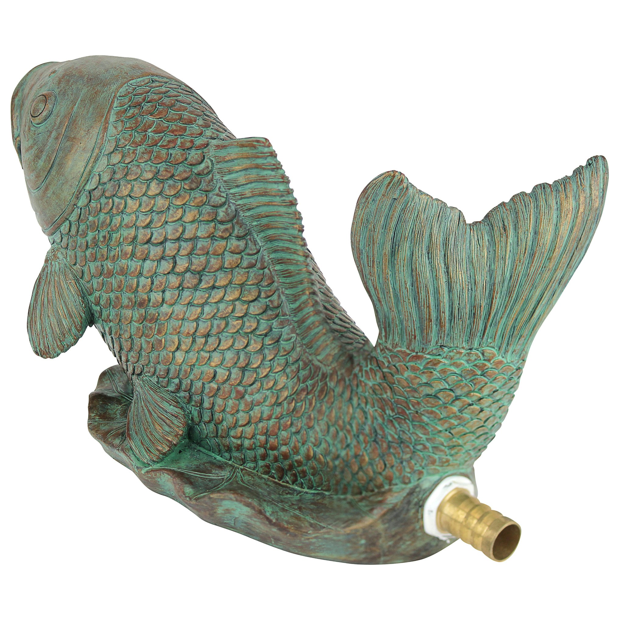 Toscano - Japanese Koi Piped Spitter Statue