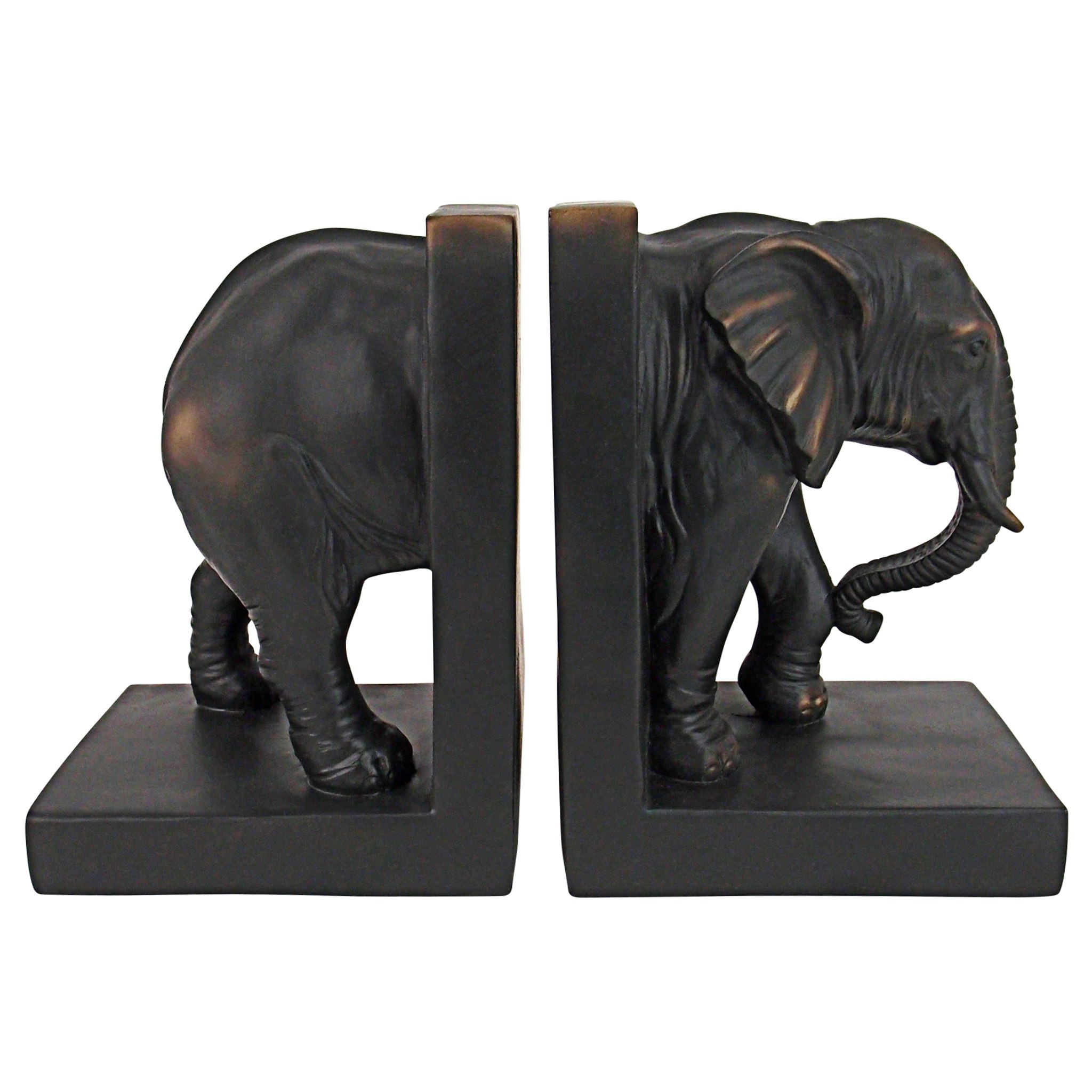 Toscano - Elephant Sculptural Bookend Pair in Designer Resin