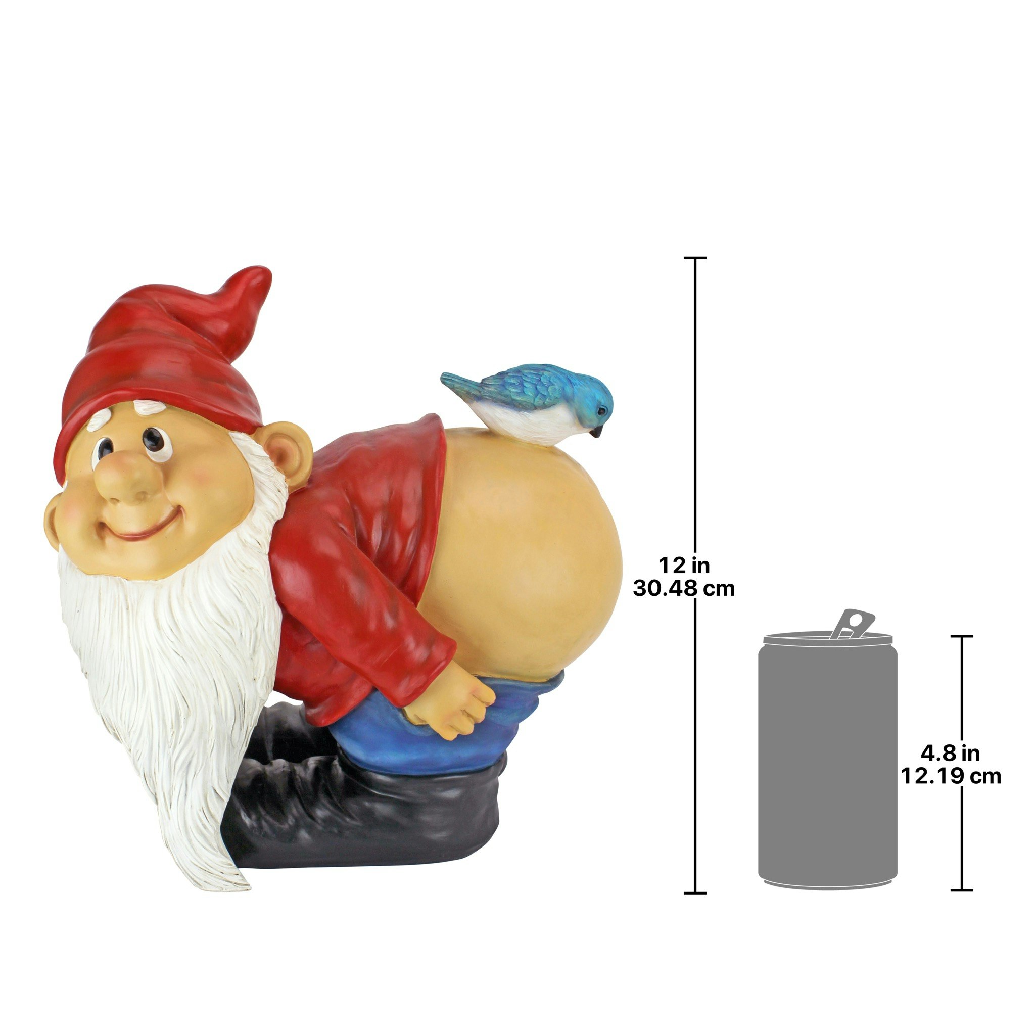 Toscano Loonie Moonie Bare Buttocks Garden Gnome Statue - Large