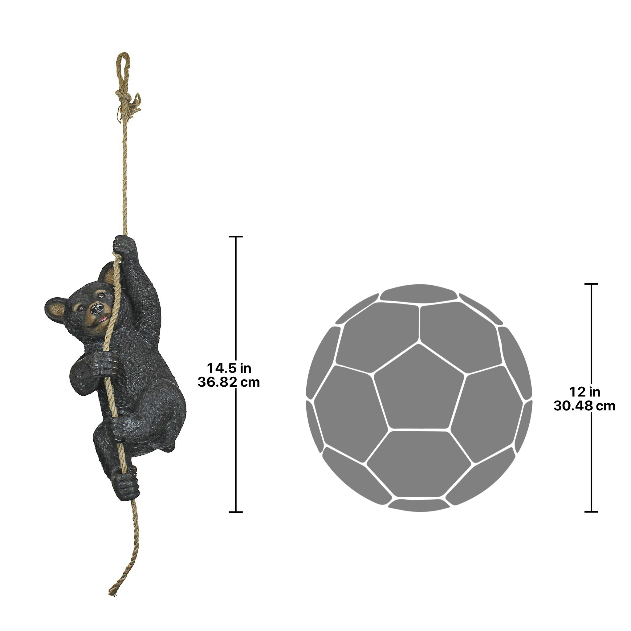 Toscano - Swinging Bocephus Bear Cub Hanging Statue