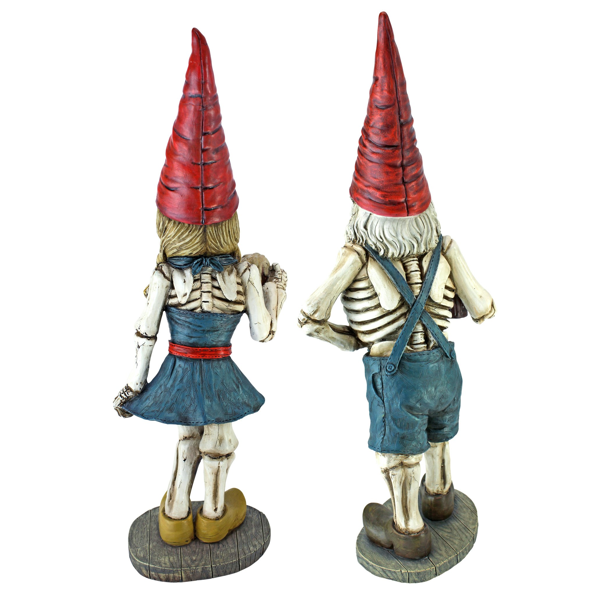 Toscano - Set of 2 Bavarian Oktoberfest Skeleton Gnome Statues