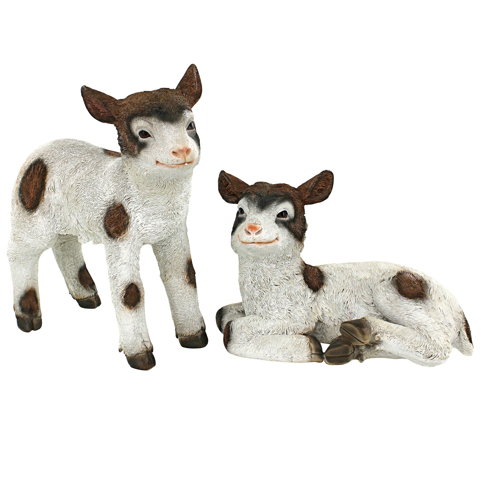 Toscano - Set of 2 New Kids on the Farm Baby Goat Animal Statues