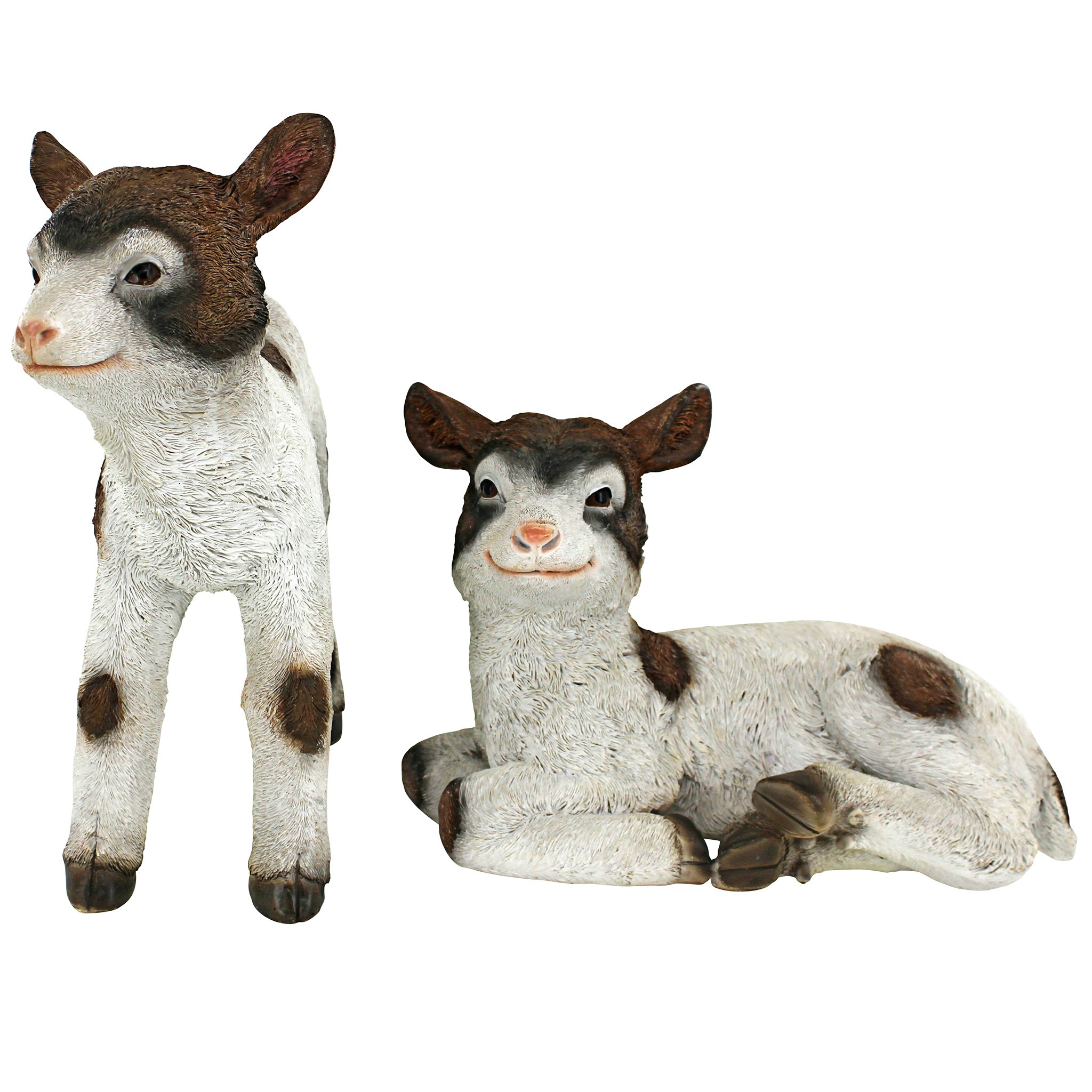 Toscano - Set of 2 New Kids on the Farm Baby Goat Animal Statues