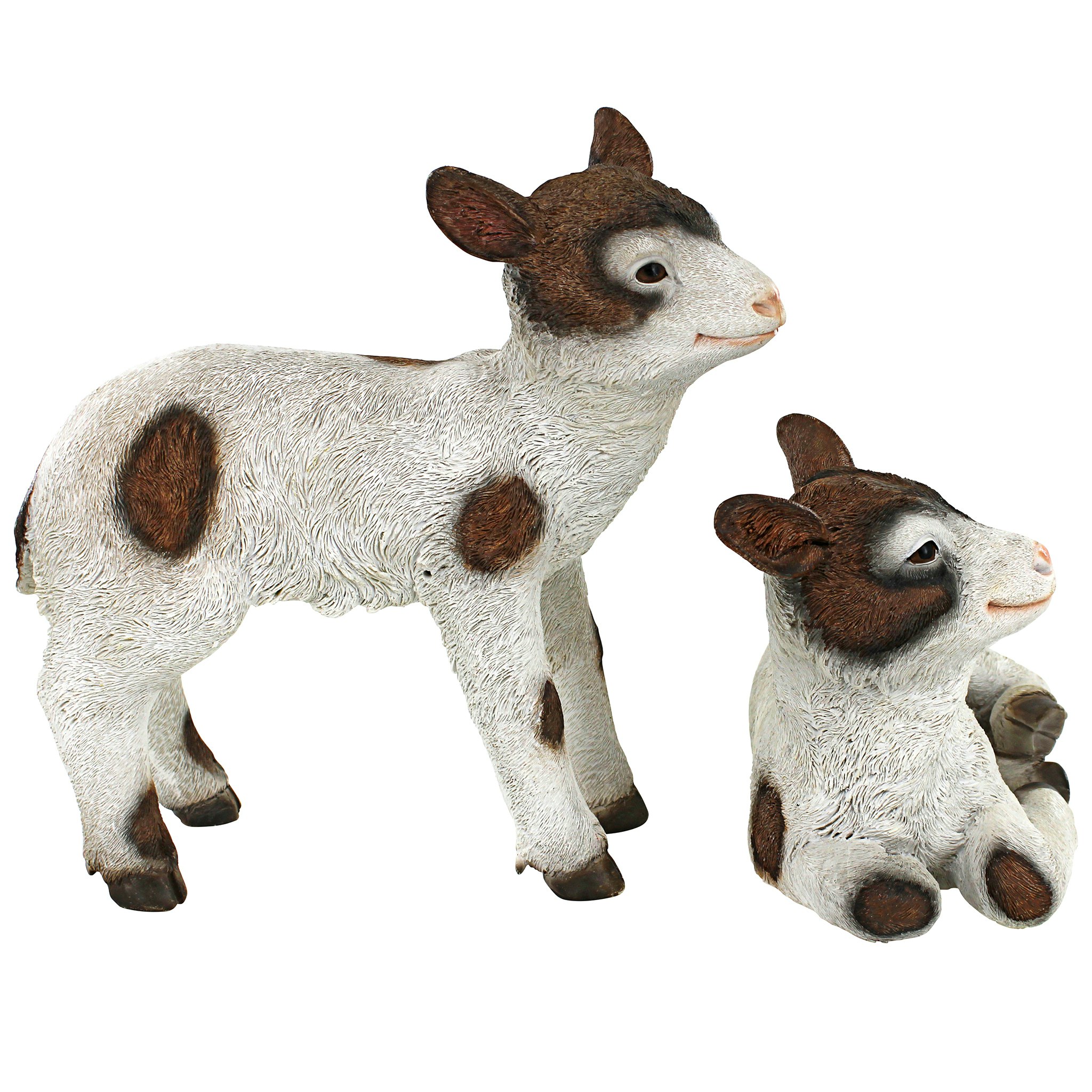 Toscano - Set of 2 New Kids on the Farm Baby Goat Animal Statues