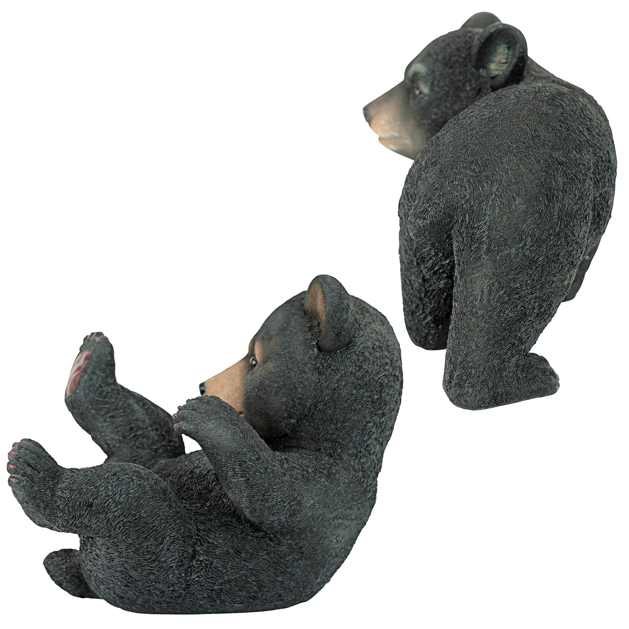 Toscano - Set of 2 Roly-Poly Black Bear Cub Statues