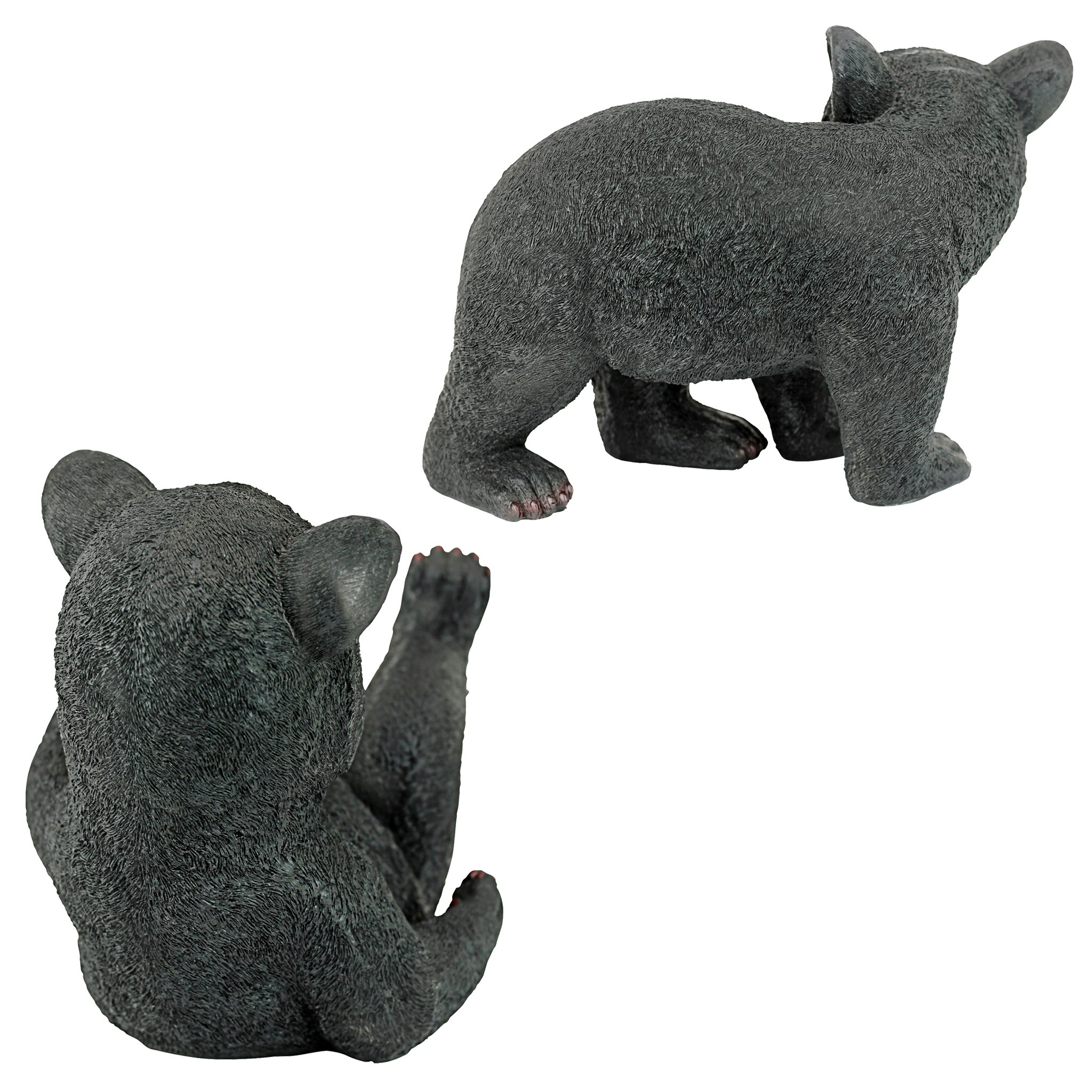 Toscano - Set of 2 Roly-Poly Black Bear Cub Statues