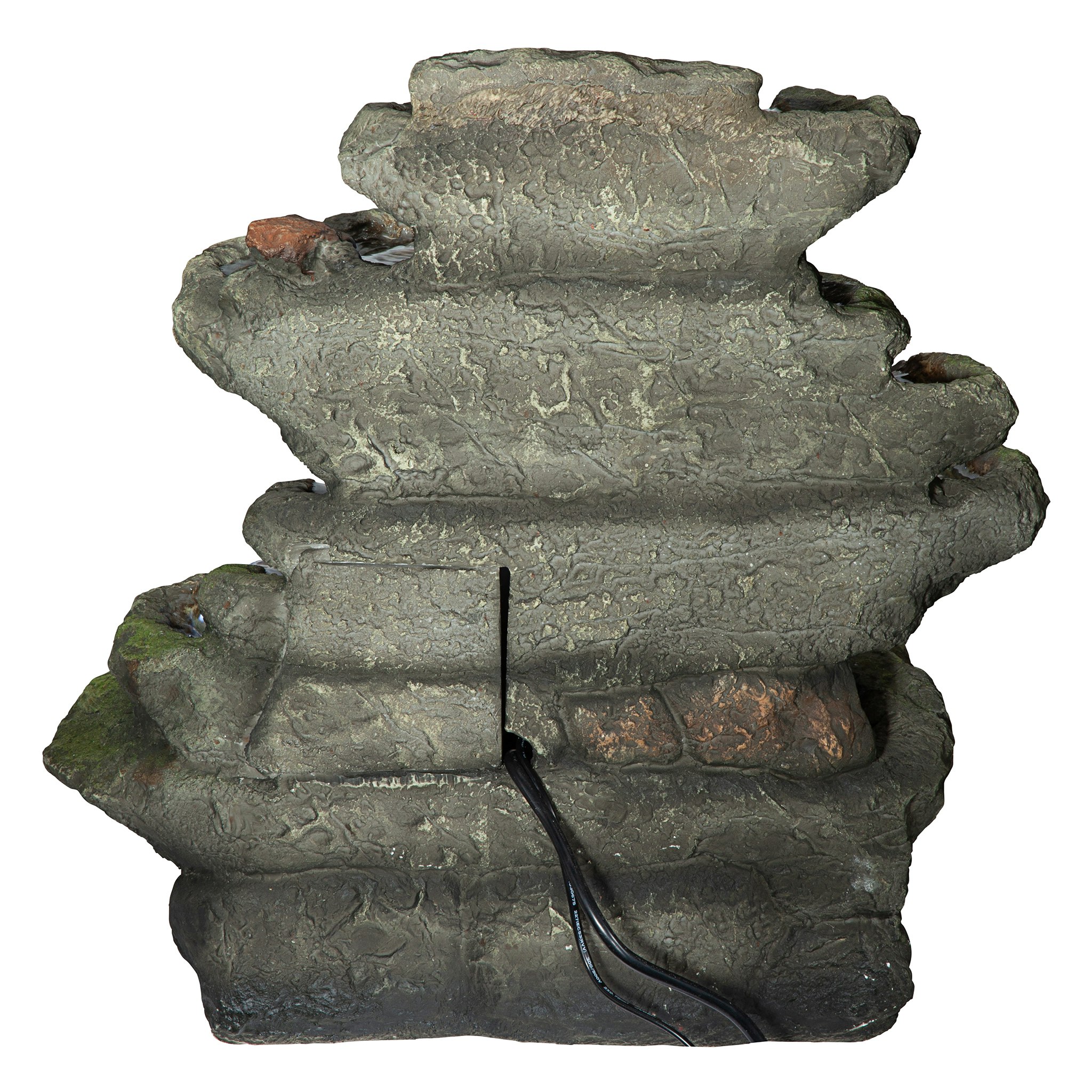 Toscano - Ribbon Ridge Cascading Waterfall Illuminated Garden Fountain