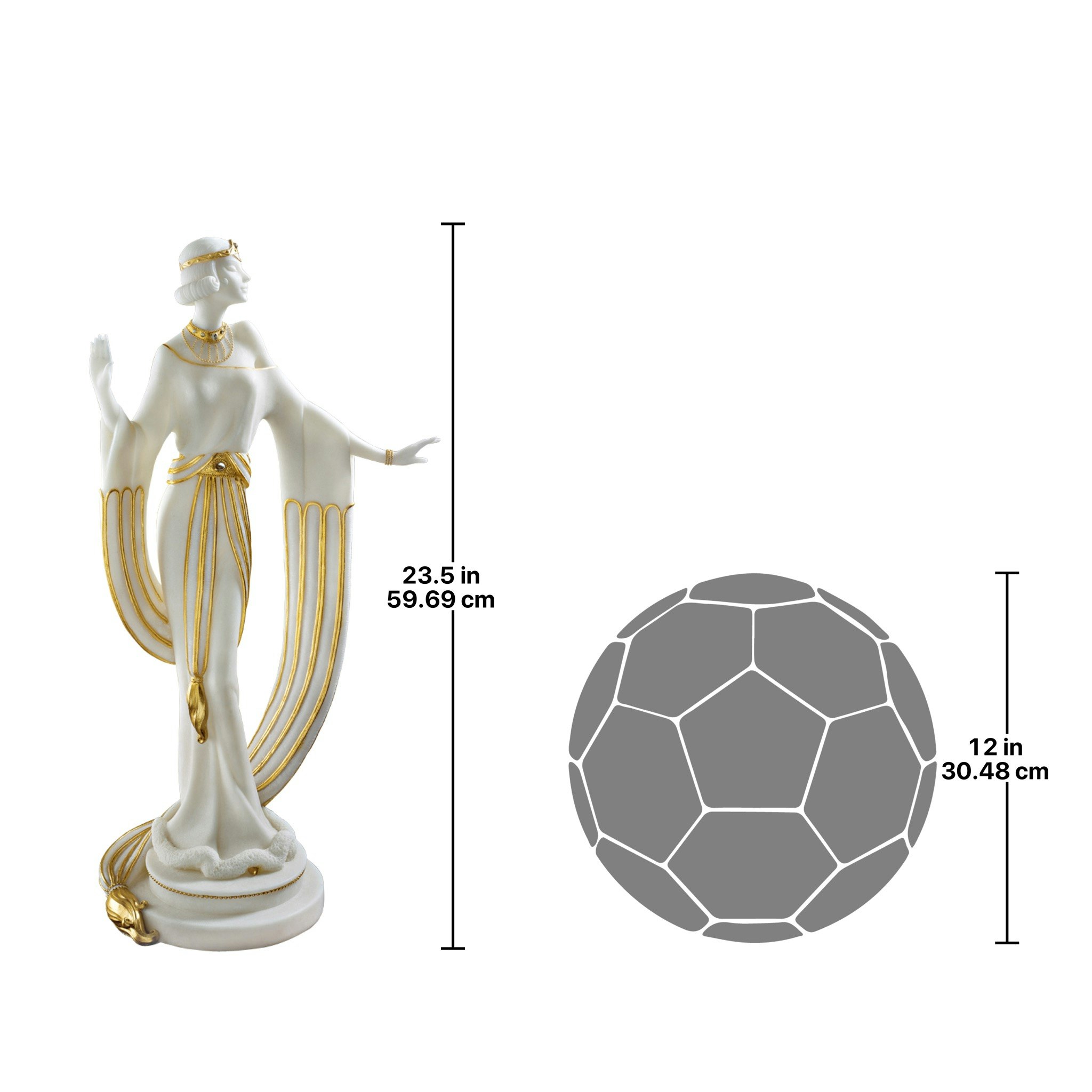 Toscano - Draped in Gold Art Deco Dancer Statue