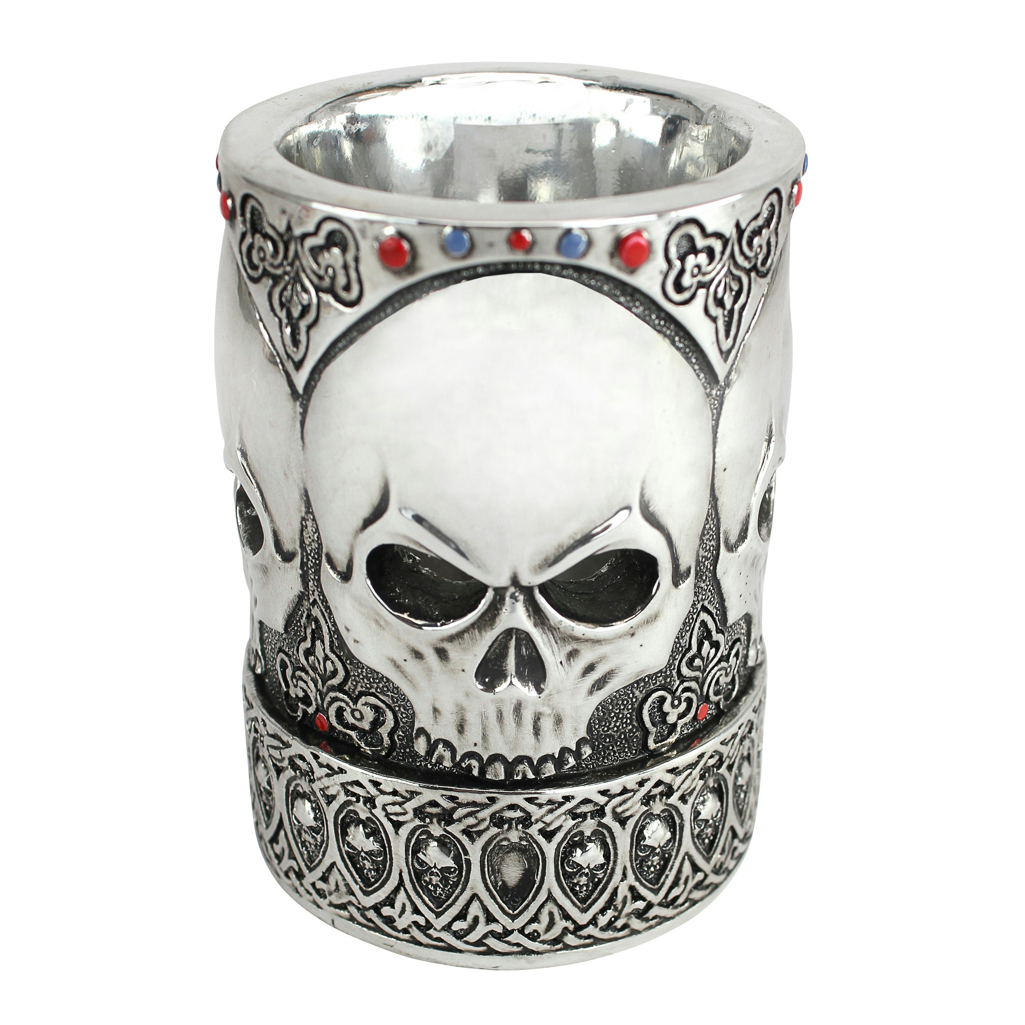 Toscano - Gothic Skull Vessel Cup with Pens