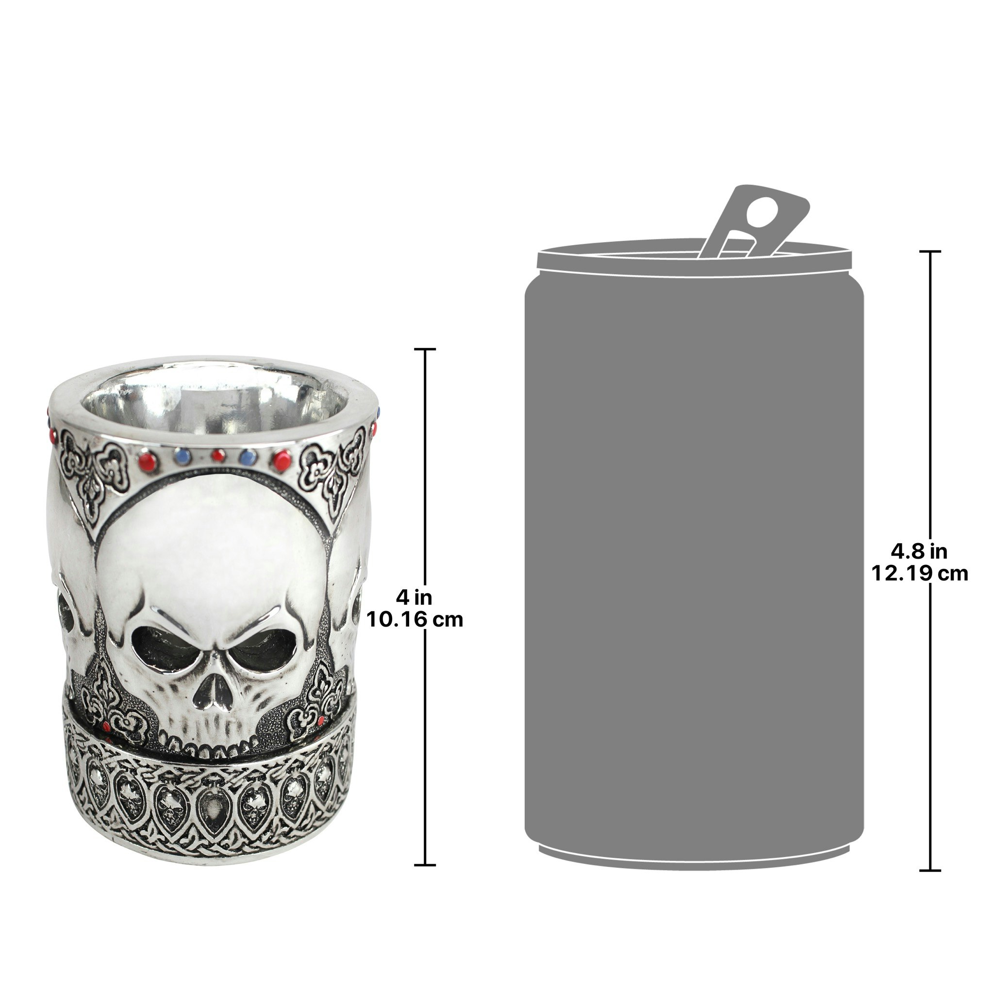 Toscano - Gothic Skull Vessel Cup with Pens