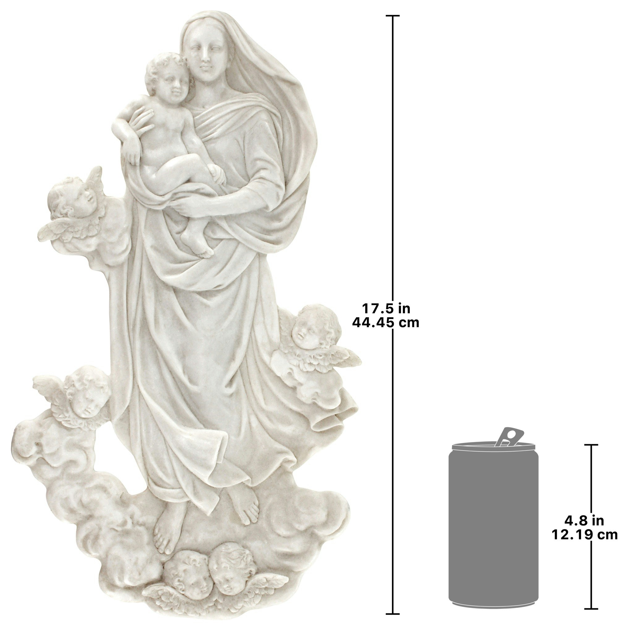 Toscano - Raphael Sistine Madonna Marble Resin Wall Sculpture